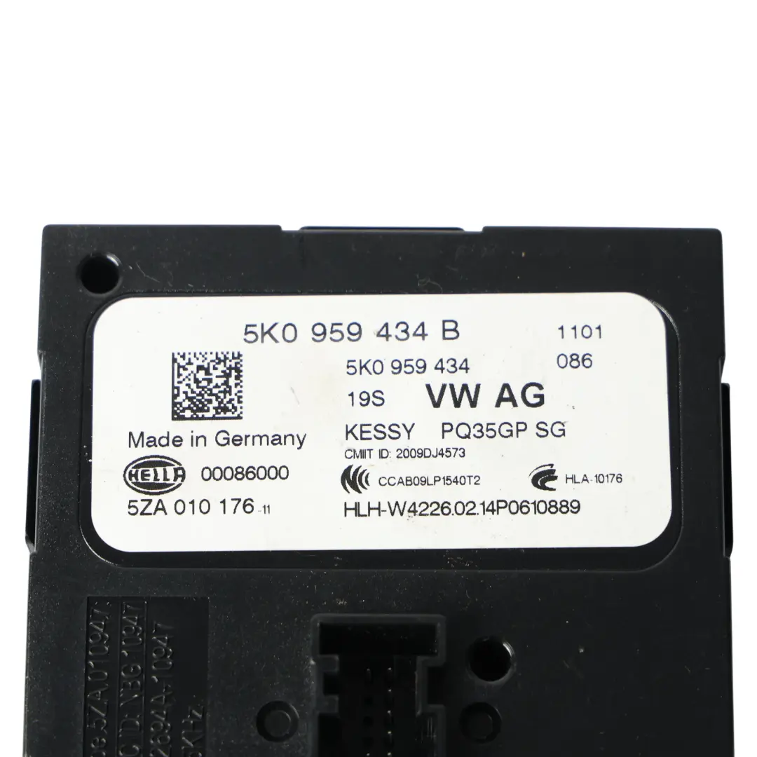 Module De Commande D'Accès Sans Clé pour Audi A1 8X Q3 8U à propos du numéro de pièce 5K0959434B Audi A1 8X Q3 8U Module De Commande D'Accès Sans Clé - SKU 5K0959434B - Numéro de pièce 5K0959434B