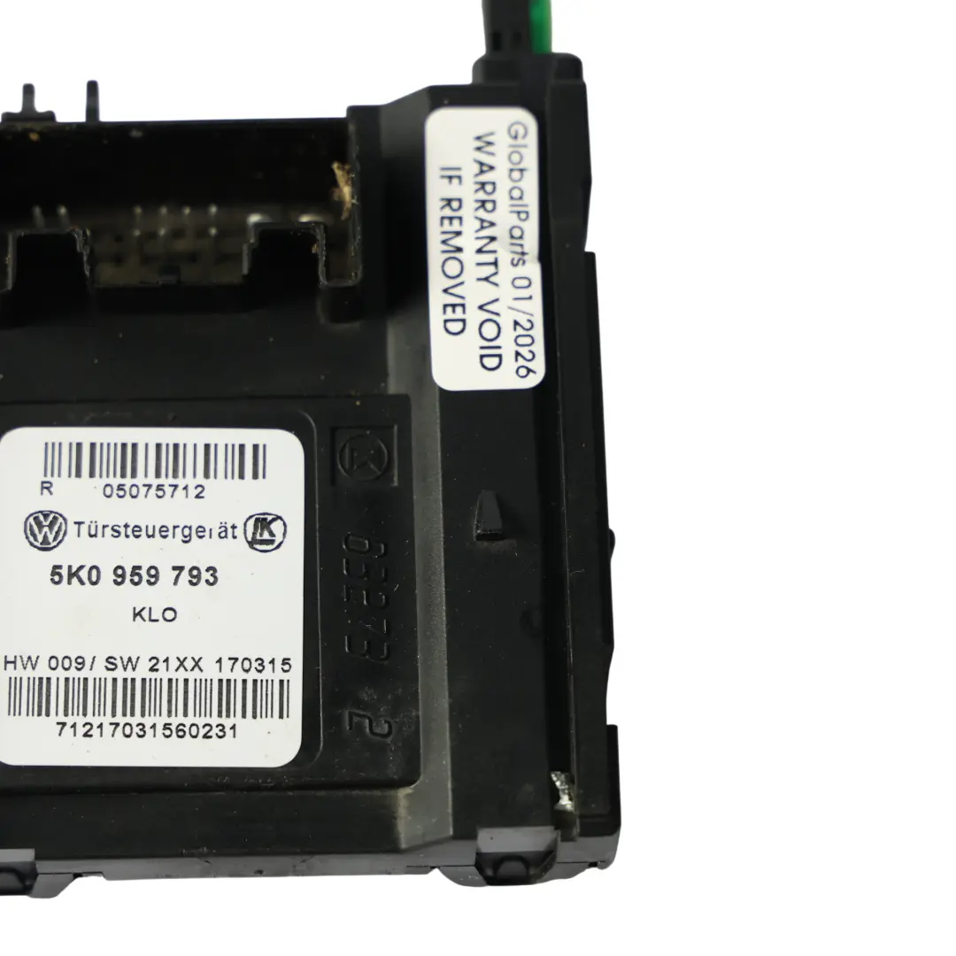 VW Volkswagen Caddy 2K Fenster Heber Motor Modul ECU - SKU 5K0959793 - Teilenummer 5K0959793