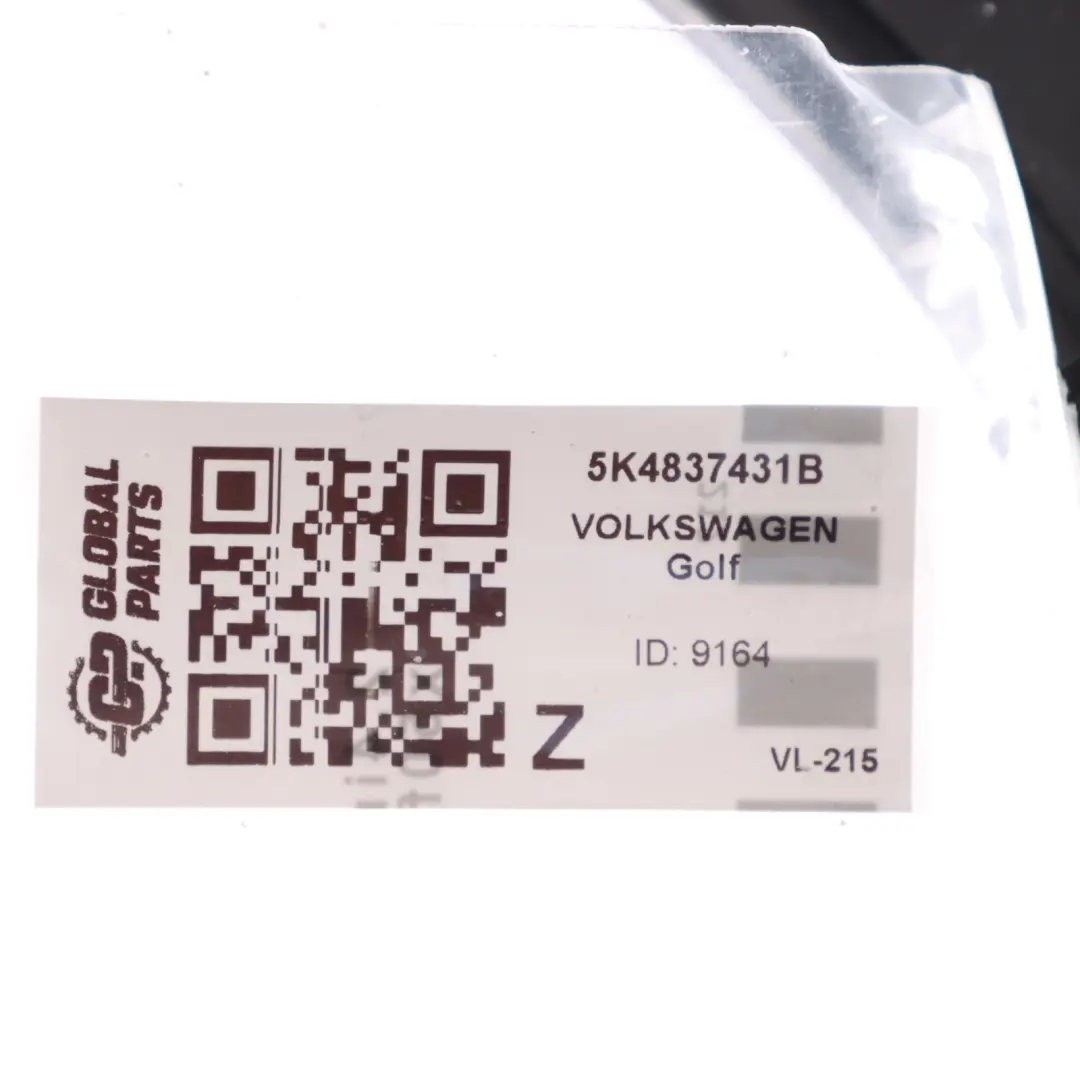 VW Golf MK6 Front Door Window Guide Gasket Seal Strip Seal Left N/S - SKU 5K4837431B - Part number 5K4837431B