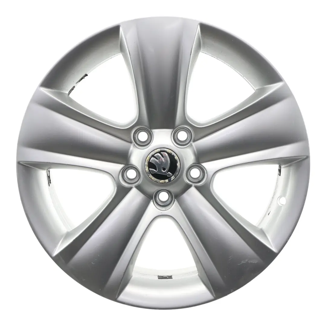 Rim Alloy Silver 17" 7J ET:45 Star Spoke to Skoda Yeti 5L Wheel with Part number 5L0601025B Skoda Yeti 5L Wheel Rim Alloy Silver 17" 7J ET:45 Star Spoke - SKU 5L0601025B-1 - Part number 5L0601025B