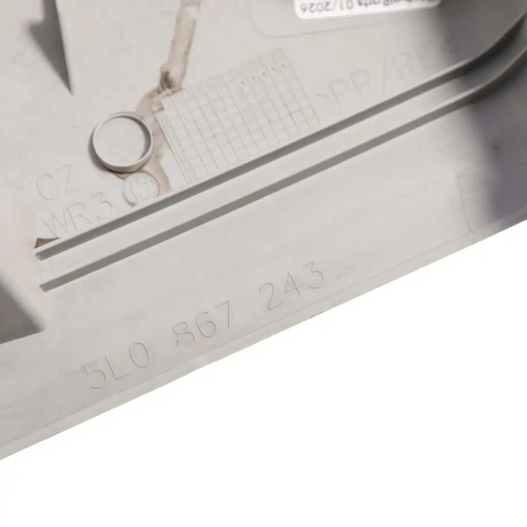 Skoda Yeti 5L B-Pillar Column Trim Cover Panel Left N/S Grey Pearl - SKU 5L0867243 - Part number 5L0867243