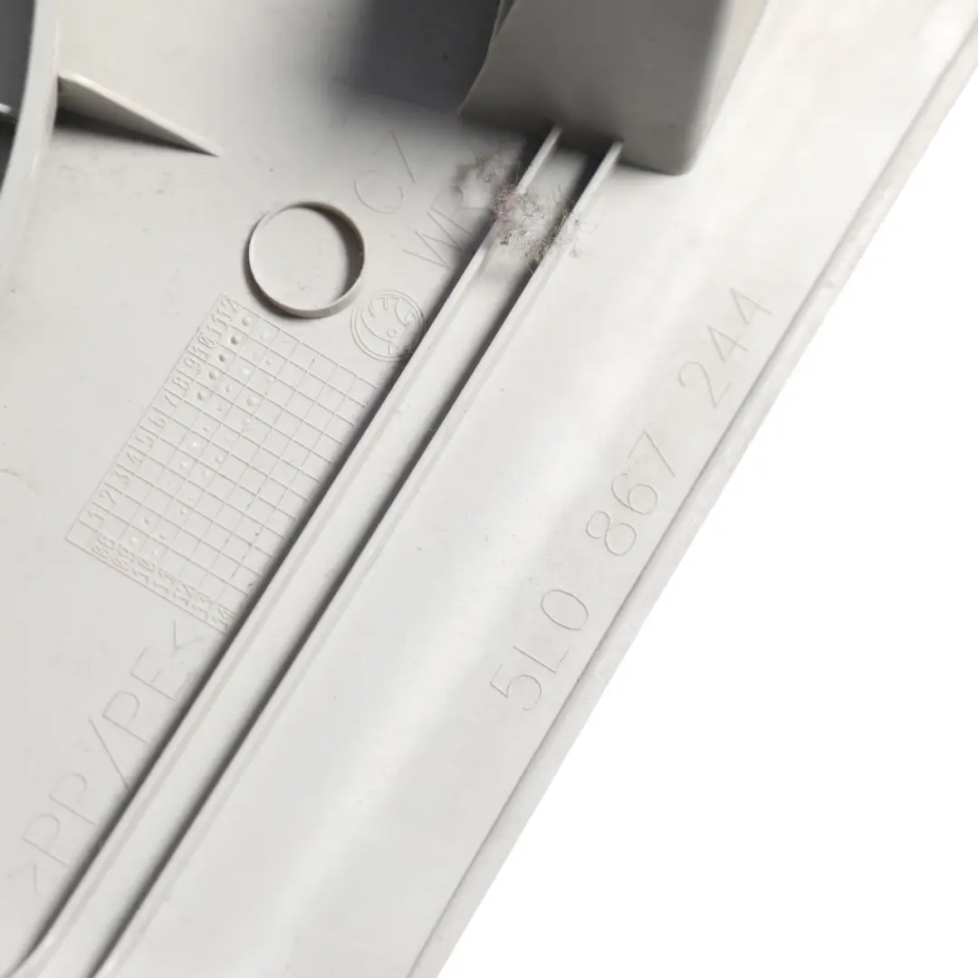 B-Pillar Column Trim Cover Panel Right O/S Grey Pearl to Skoda Yeti 5L with Part number 5L0867244 Skoda Yeti 5L B-Pillar Column Trim Cover Panel Right O/S Grey Pearl - SKU 5L0867244 - Part number 5L0867244