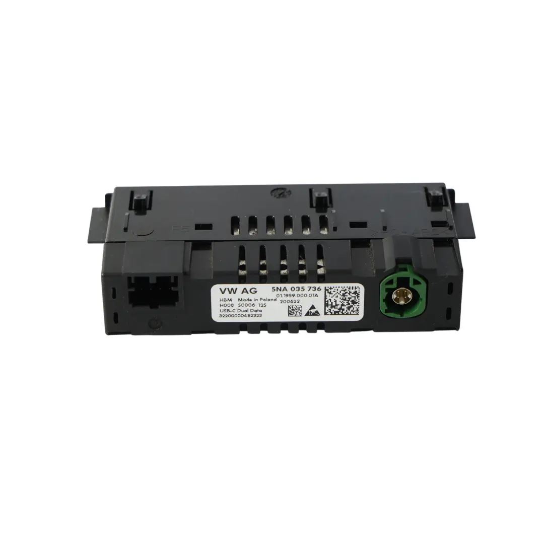 VW Volkswagen Crafter Mk2 SY Double Prise USB-C Sur Console Centrale - SKU 5NA035736 - Numéro de pièce 5NA035736