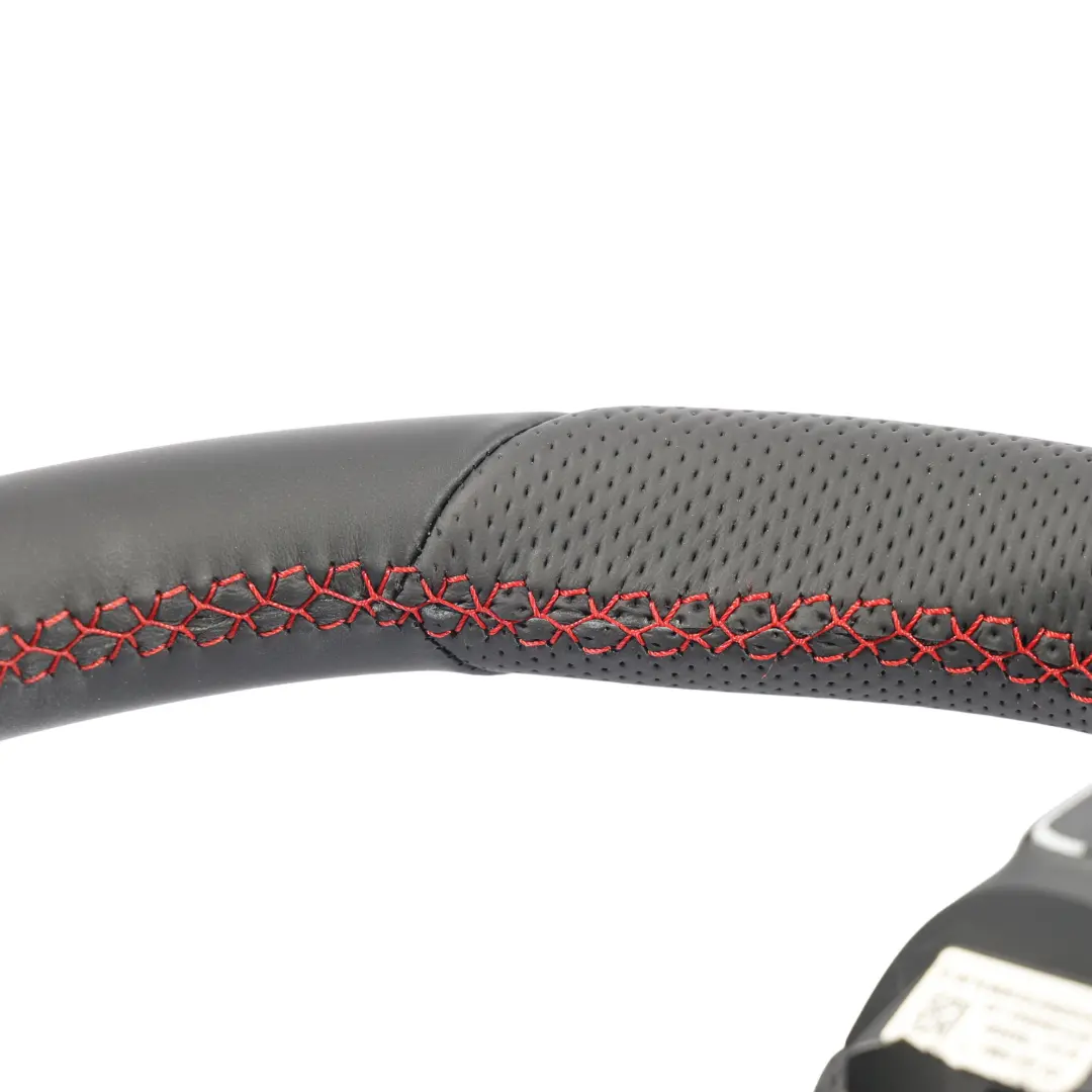 1P FR Lenkrad NEU Schwarzes Leder Flache Unterseite Rote Fäden für Seat Leon II mit Teilenummer 5P0419091BB Seat Leon II 1P FR Lenkrad NEU Schwarzes Leder Flache Unterseite Rote Fäden - SKU 5P0419091BB-1 - Teilenummer 5P0419091BB