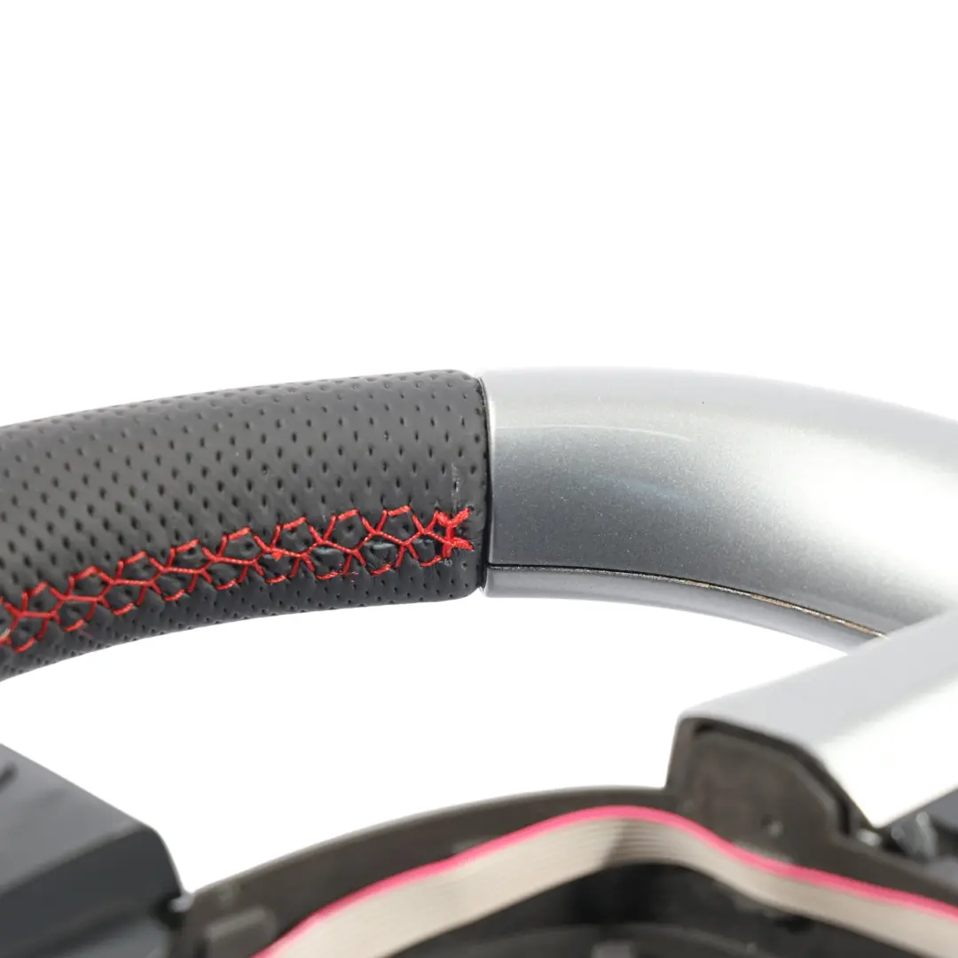 Seat Leon II 1P FR Volant NEUF En Cuir Noir À Fond Plat Et Surpiqûres Rouges - SKU 5P0419091BB-1 - Numéro de pièce 5P0419091BB