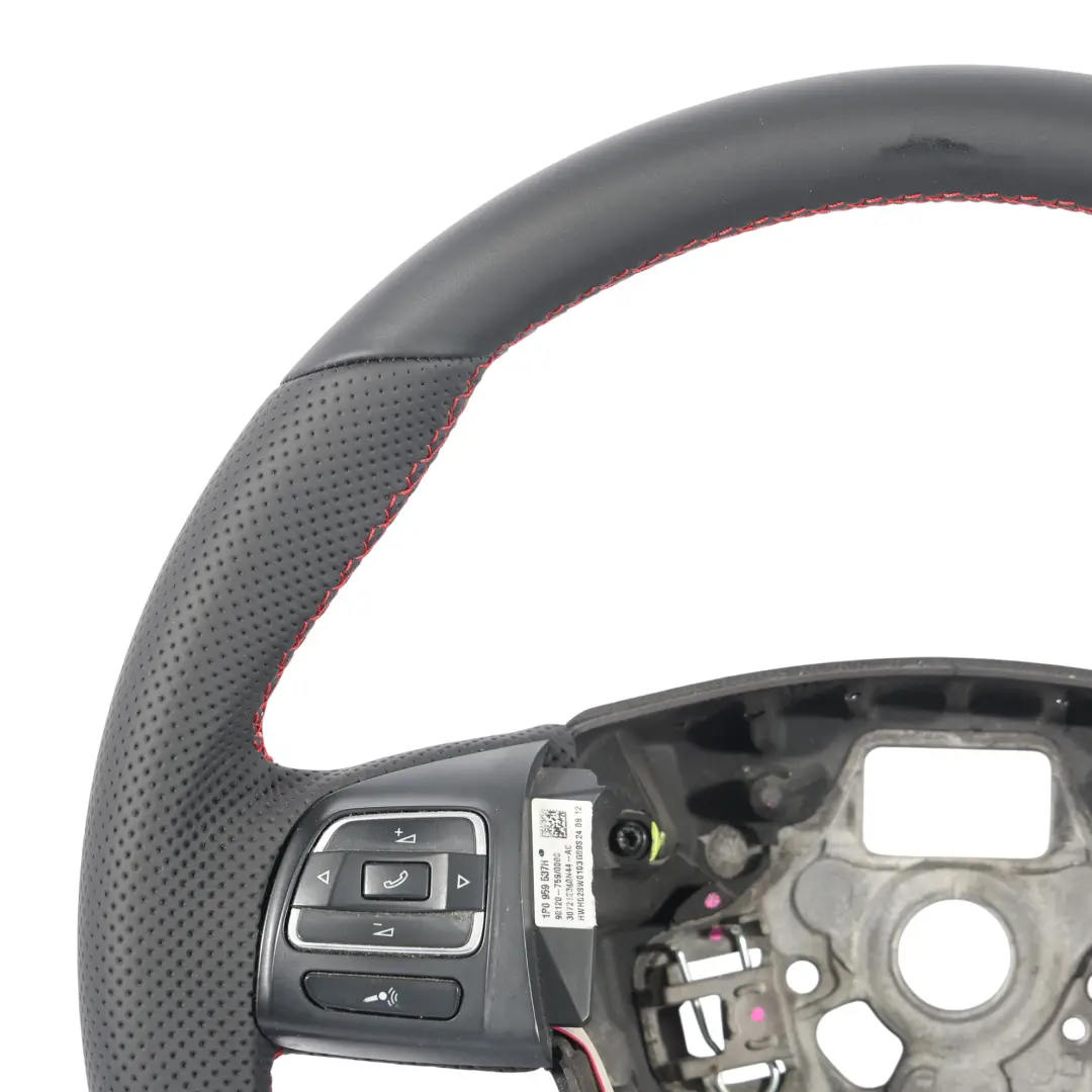 1P FR Volant NEUF En Cuir Noir À Fond Plat Et Surpiqûres Rouges pour Seat Leon II à propos du numéro de pièce 5P0419091BB Seat Leon II 1P FR Volant NEUF En Cuir Noir À Fond Plat Et Surpiqûres Rouges - SKU 5P0419091BB-1 - Numéro de pièce 5P0419091BB