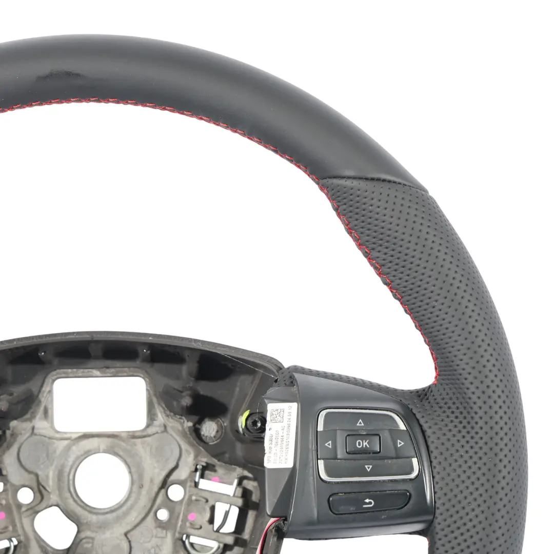 1P FR Volant NEUF En Cuir Noir À Fond Plat Et Surpiqûres Rouges pour Seat Leon II à propos du numéro de pièce 5P0419091BB Seat Leon II 1P FR Volant NEUF En Cuir Noir À Fond Plat Et Surpiqûres Rouges - SKU 5P0419091BB-1 - Numéro de pièce 5P0419091BB