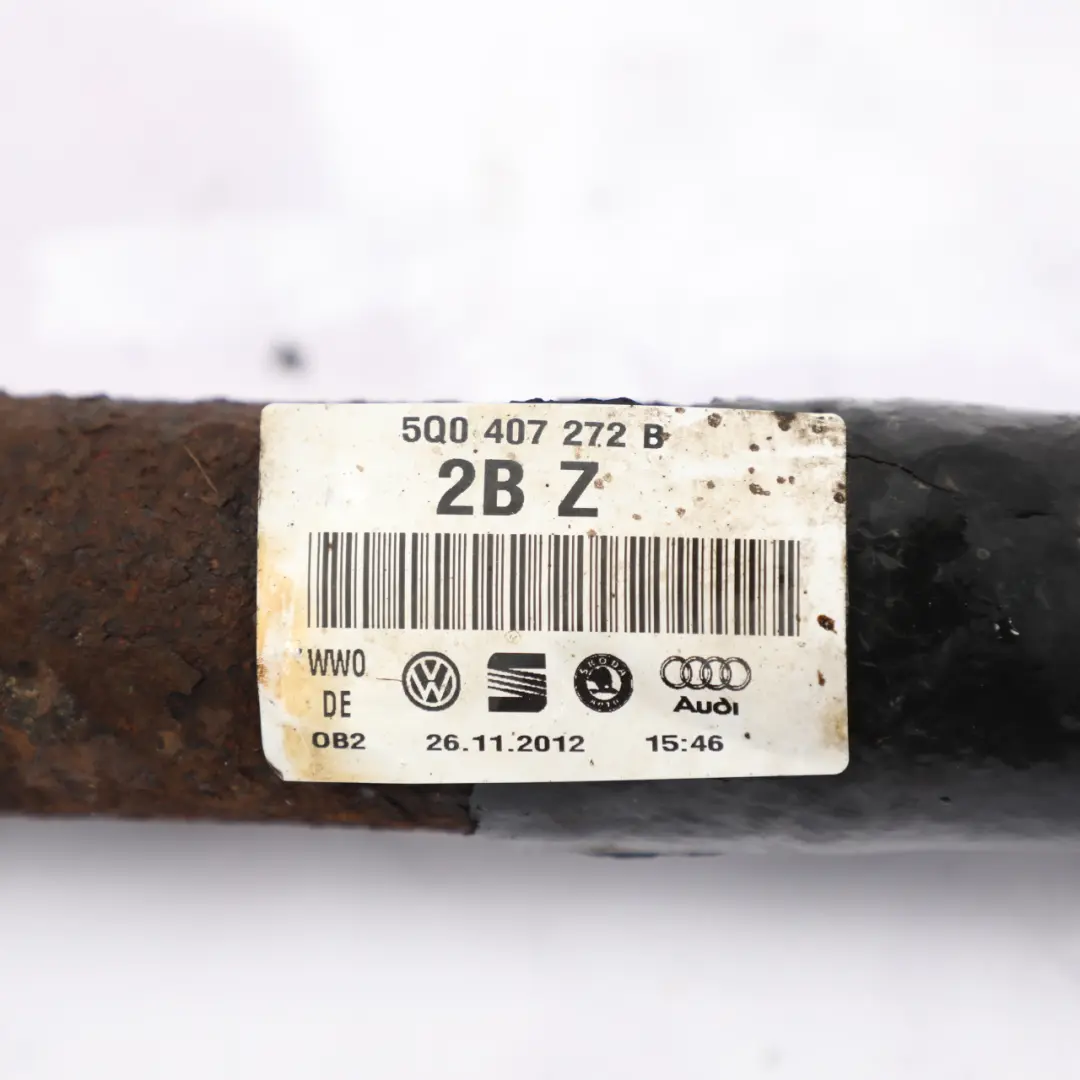 Front Axle Driveshaft Right O/S Petrol to Volkswagen Golf Mk7 Audi A3 8V with Part number 5Q0407272B Volkswagen Golf Mk7 Audi A3 8V Front Axle Driveshaft Right O/S Petrol - SKU 5Q0407272B - Part number 5Q0407272B