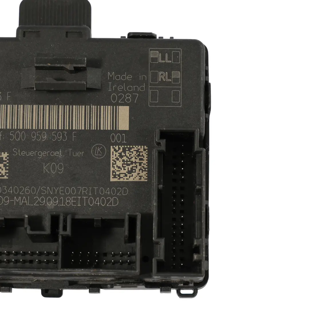 Volkswagen Golf Mk7 Fronttürmodul ECU Steuergerät Fahrerseite - SKU 5Q0959593F-1 - Teilenummer 5Q0959593F