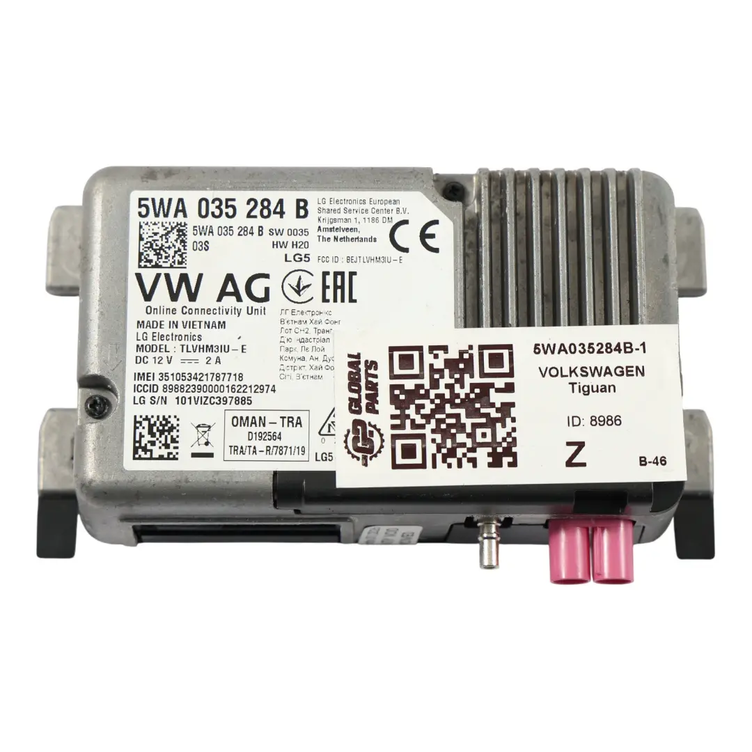 Mk2 T-Roc A11 Online Connect Controllo Bluetooth per VW Volkswagen Tiguan con numero di parte 5WA035284B VW Volkswagen Tiguan Mk2 T-Roc A11 Online Connect Controllo Bluetooth - SKU 5WA035284B-1 - Numero di parte 5WA035284B