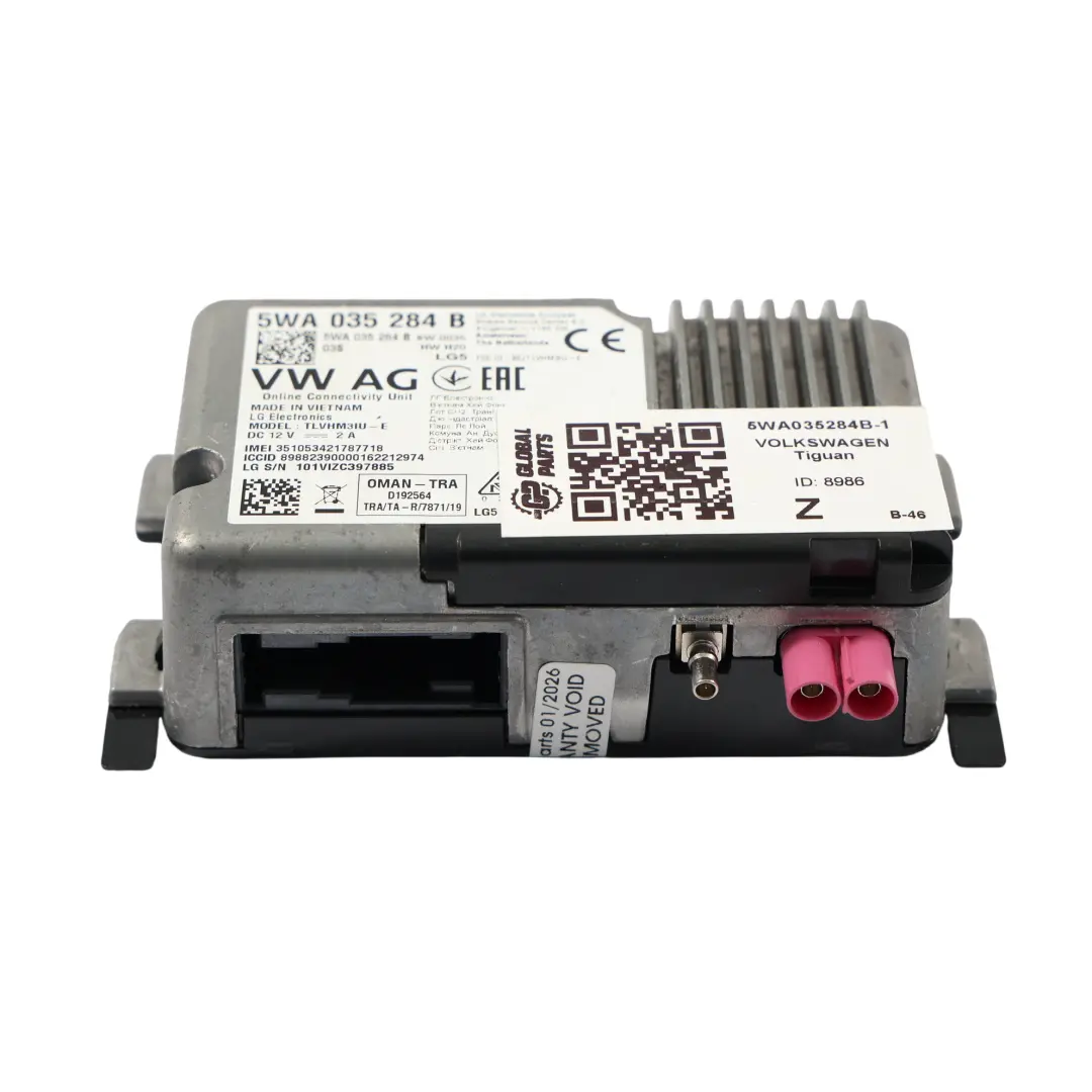 VW Volkswagen Tiguan Mk2 T-Roc A11 Moduł Sterownik Usług Online - SKU 5WA035284B-1 - Numer Części 5WA035284B