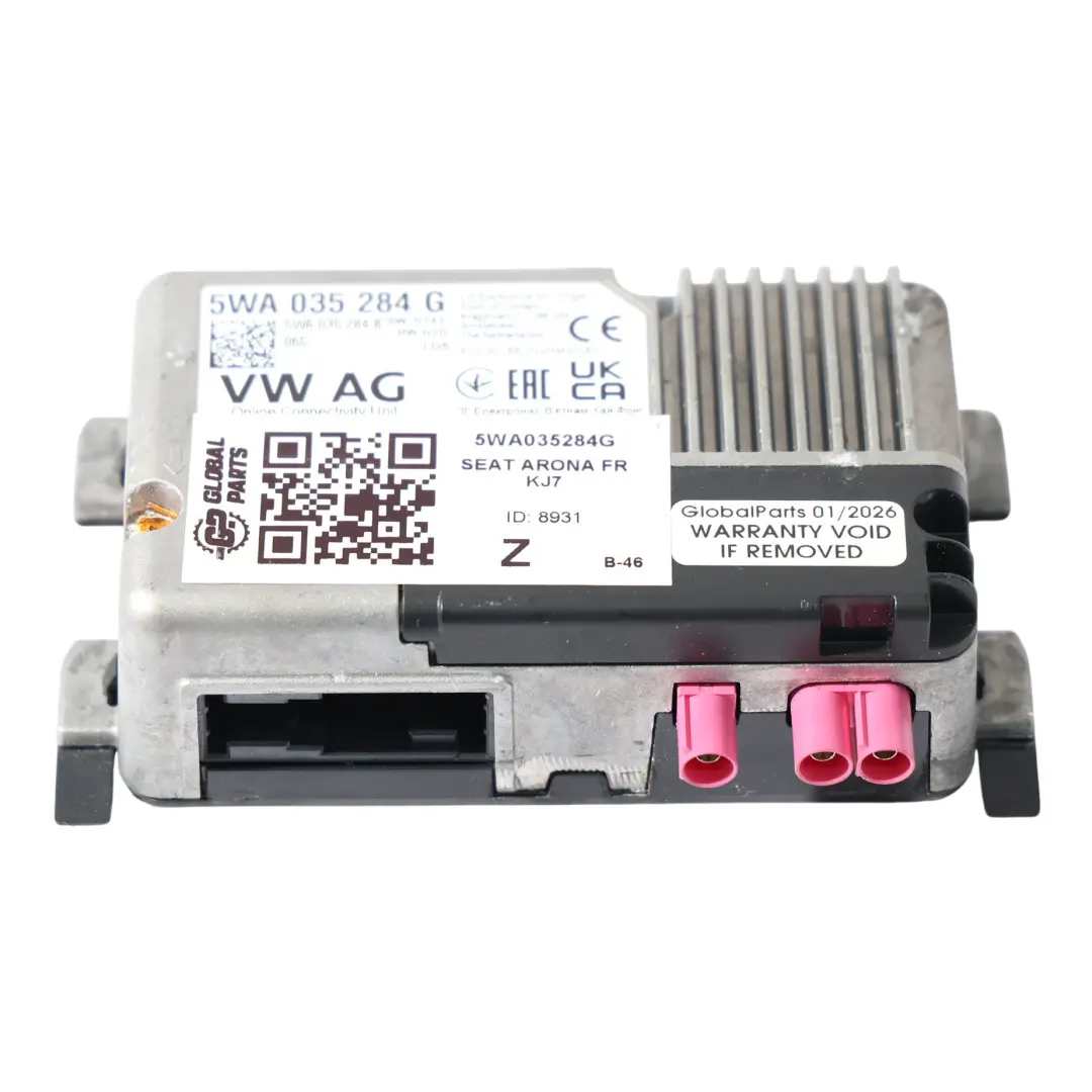 Unité Contrôle Connectivité Services Ligne D pour Seat Arona FR KJ7 à propos du numéro de pièce 5WA035284G Seat Arona FR KJ7 Unité Contrôle Connectivité Services Ligne D - SKU 5WA035284G - Numéro de pièce 5WA035284G