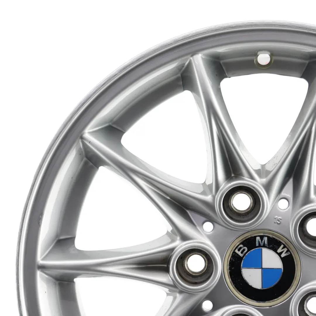Alloy Wheel Rim 16" Star Spoke 104 ET:47 7J to BMW Z4 Series E85 Silver with Part number 6758189 BMW Z4 Series E85 Silver Alloy Wheel Rim 16" Star Spoke 104 ET:47 7J - SKU 6758189-3 - Part number 6758189