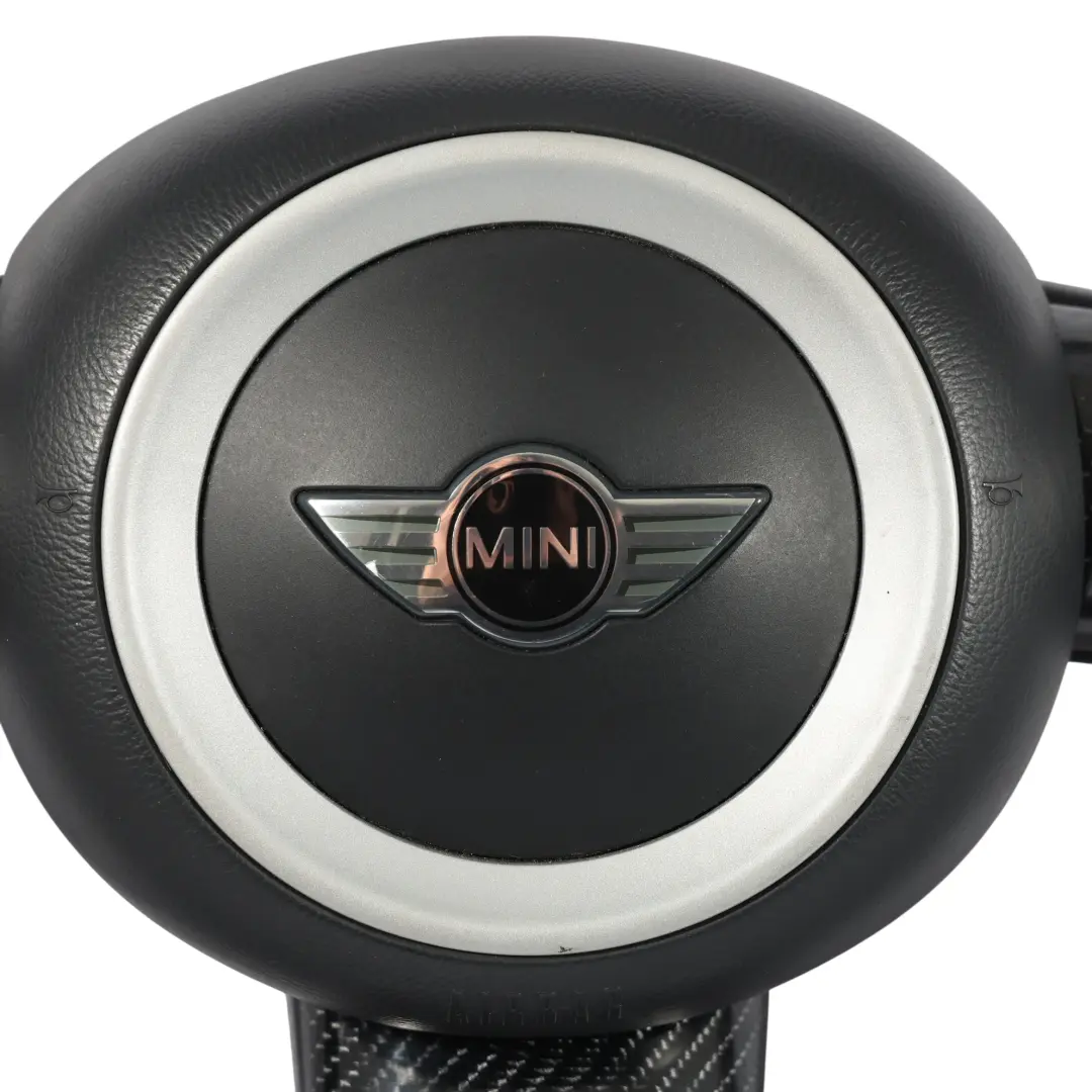 Mini R50 R52 R53 JCW Steering Wheel Knob Panel Leather Red Thread Carbon Set - SKU 6762457-SET - Part number 6762457