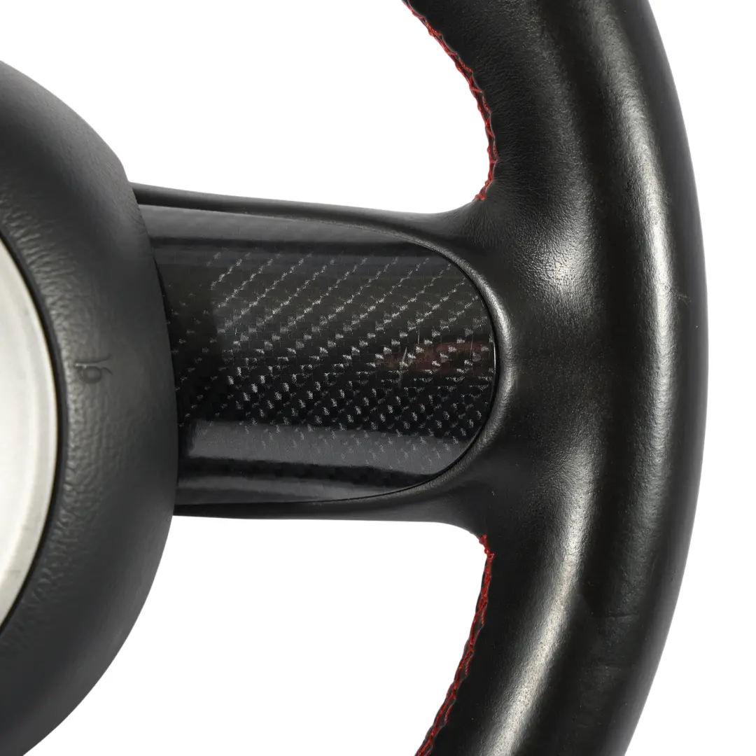 Pommeau Volant Panneau Coque Cuir Surpiqûres Rouges Fil Carbone pour Mini R50 R53 JCW à propos du numéro de pièce 6762457 Mini R50 R53 JCW Pommeau Volant Panneau Coque Cuir Surpiqûres Rouges Fil Carbone - SKU 6762457-SET - Numéro de pièce 6762457