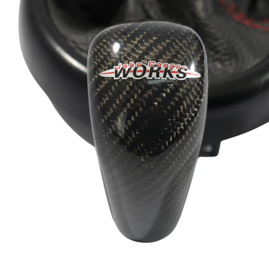 Pommeau Volant Panneau Coque Cuir Surpiqûres Rouges Fil Carbone pour Mini R50 R53 JCW à propos du numéro de pièce 6762457 Mini R50 R53 JCW Pommeau Volant Panneau Coque Cuir Surpiqûres Rouges Fil Carbone - SKU 6762457-SET - Numéro de pièce 6762457