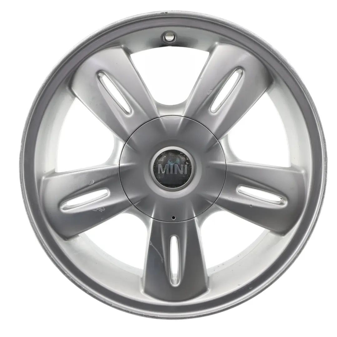 Silberne Leichtmetallfelge 15" 5,5J ET:45 5 Star Rocket 93 für Mini R50 R52 mit Teilenummer 6763295 Mini R50 R52 Silberne Leichtmetallfelge 15" 5,5J ET:45 5 Star Rocket 93 - SKU 6763295-3 - Teilenummer 6763295