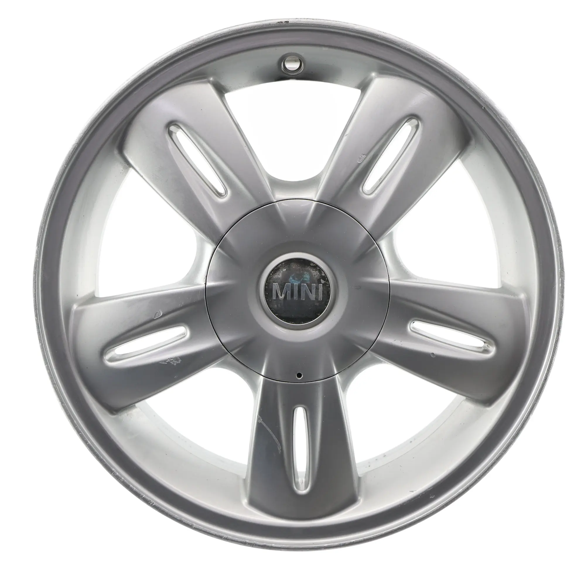 Mini R50 R52 Silberne Leichtmetallfelge 15" 5,5J ET:45 5 Star Rocket 93