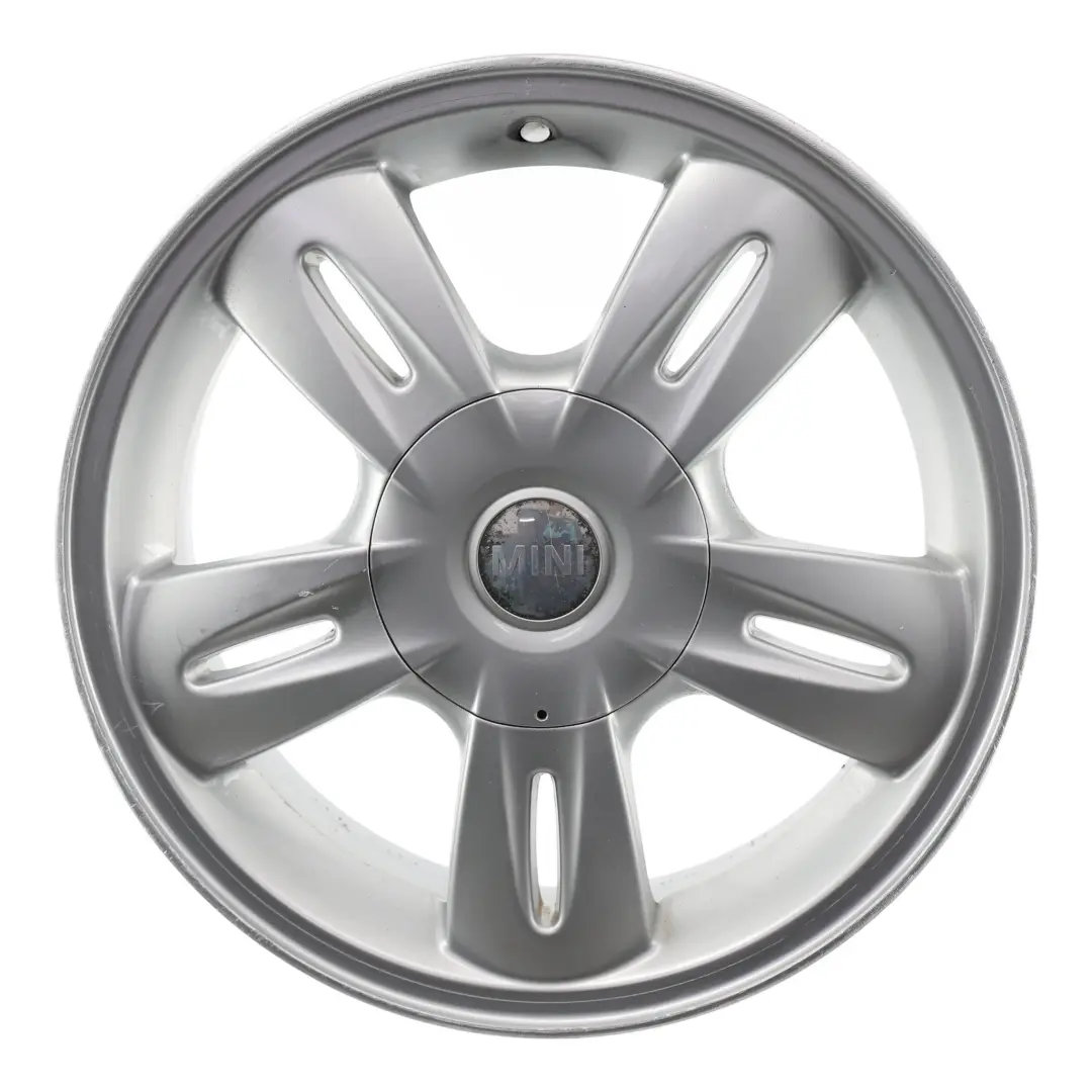 Alloy Rim 15" 5,5J ET:45 Star Rocket 93 to Mini One R50 R52 Silver Wheel with Part number 6763295 Mini One R50 R52 Silver Wheel Alloy Rim 15" 5,5J ET:45 Star Rocket 93 - SKU 6763295-5 - Part number 6763295