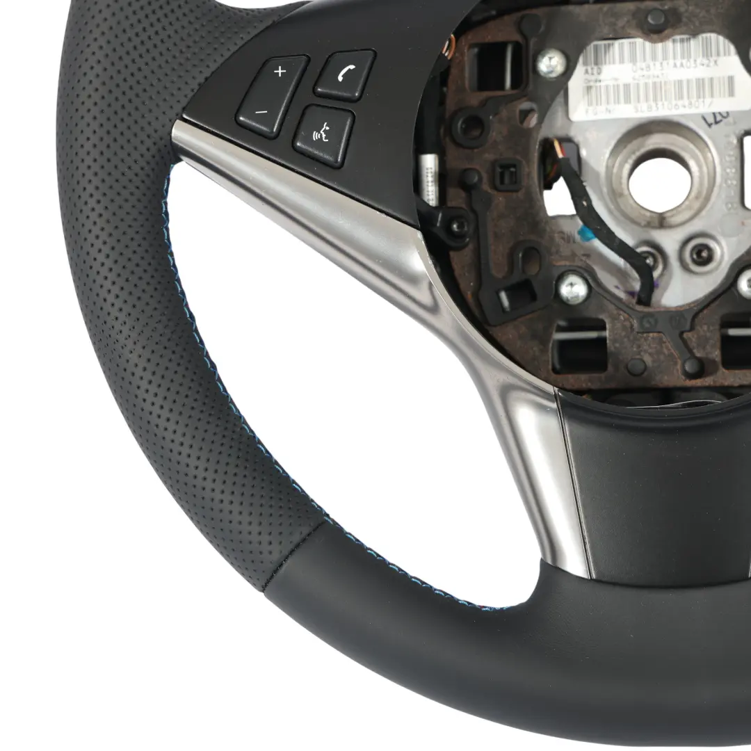 BMW 5 6 Series E60 E61 E63 NEW Leather Sport Steering Wheel Black M-tricolored - SKU 6763373-1 - Part number 6763373