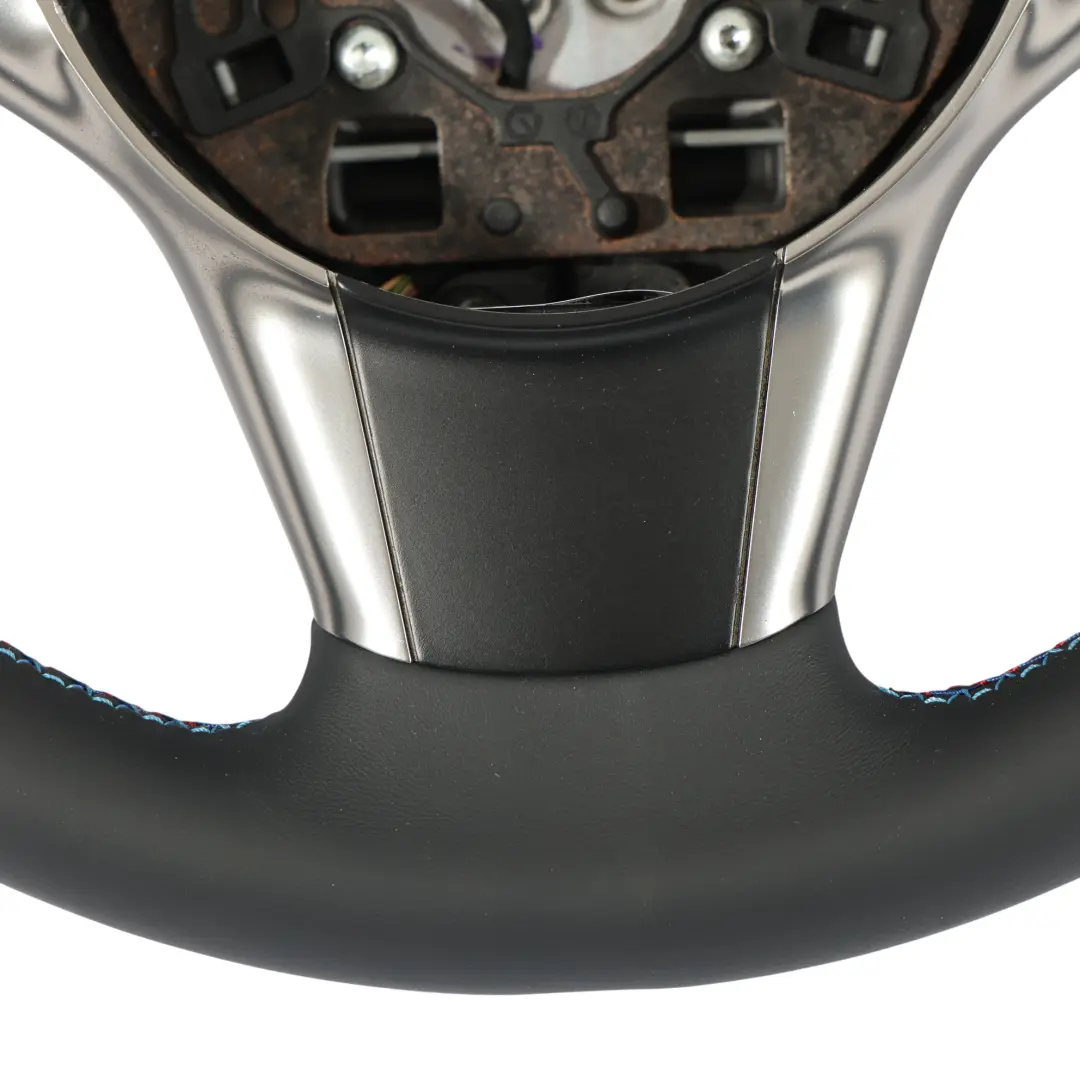 BMW E60 E61 E63 NUOVO Volante Sportivo Sport in pelle nero M-tricolore - SKU 6763373-1 - Numero di parte 6763373