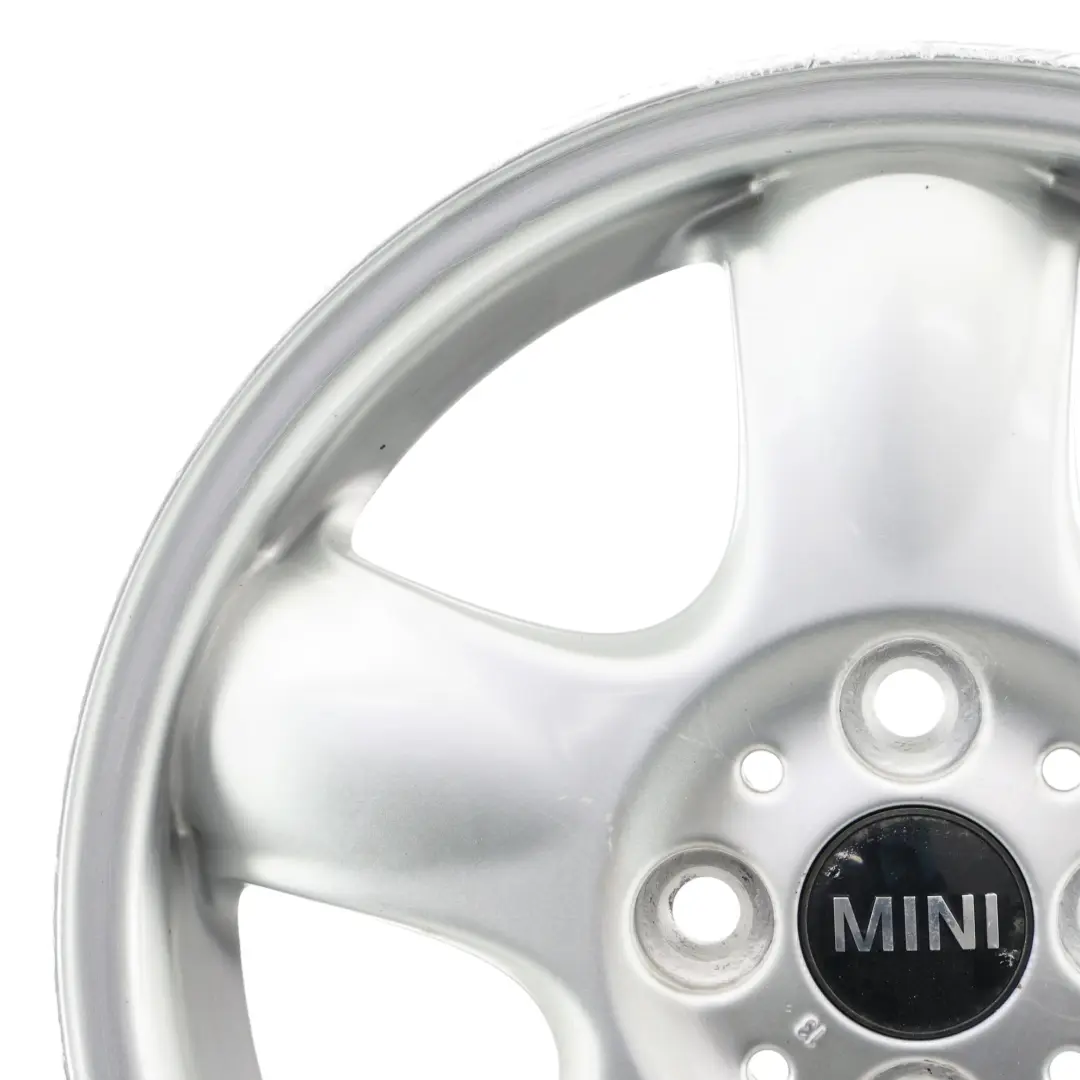 Mini Cooper One R50 R55 R56 Silver Wheel Alloy Rim 15" 5-Start Spooler 100 - SKU 6768498-1 - Part number 6768498