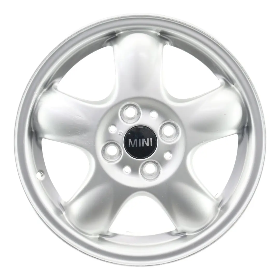 Srebrna Felga Aluminiowa 15" 5,5J ET:45 do Mini R50 R56 o numerze 6768498 Mini R50 R56 Srebrna Felga Aluminiowa 15" 5,5J ET:45 - SKU 6768498-2 - Numer Części 6768498