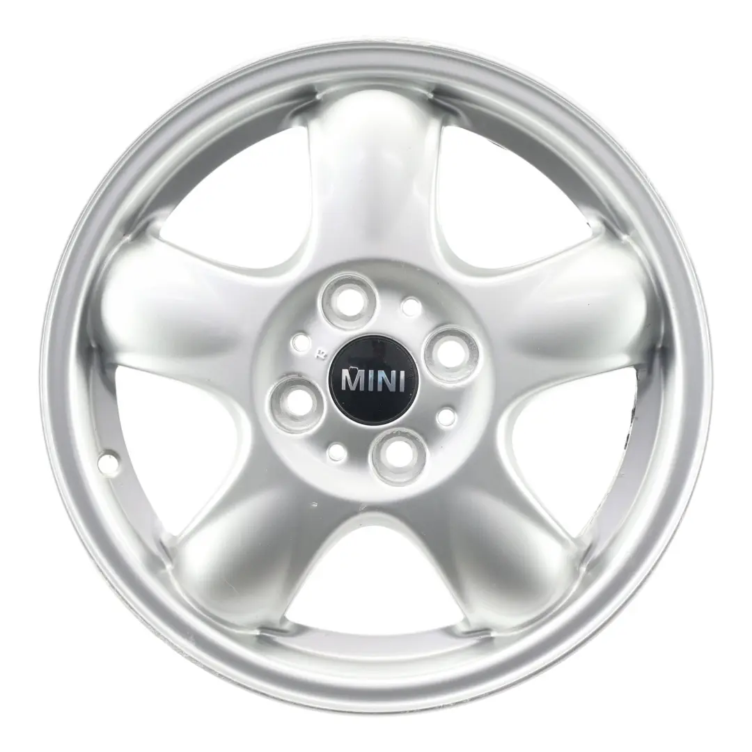 Mini Cooper One R50 R55 R56 Silver Wheel Alloy Rim 15" 5,5J 5-Start Spooler 100 - SKU 6768498-3 - Part number 6768498