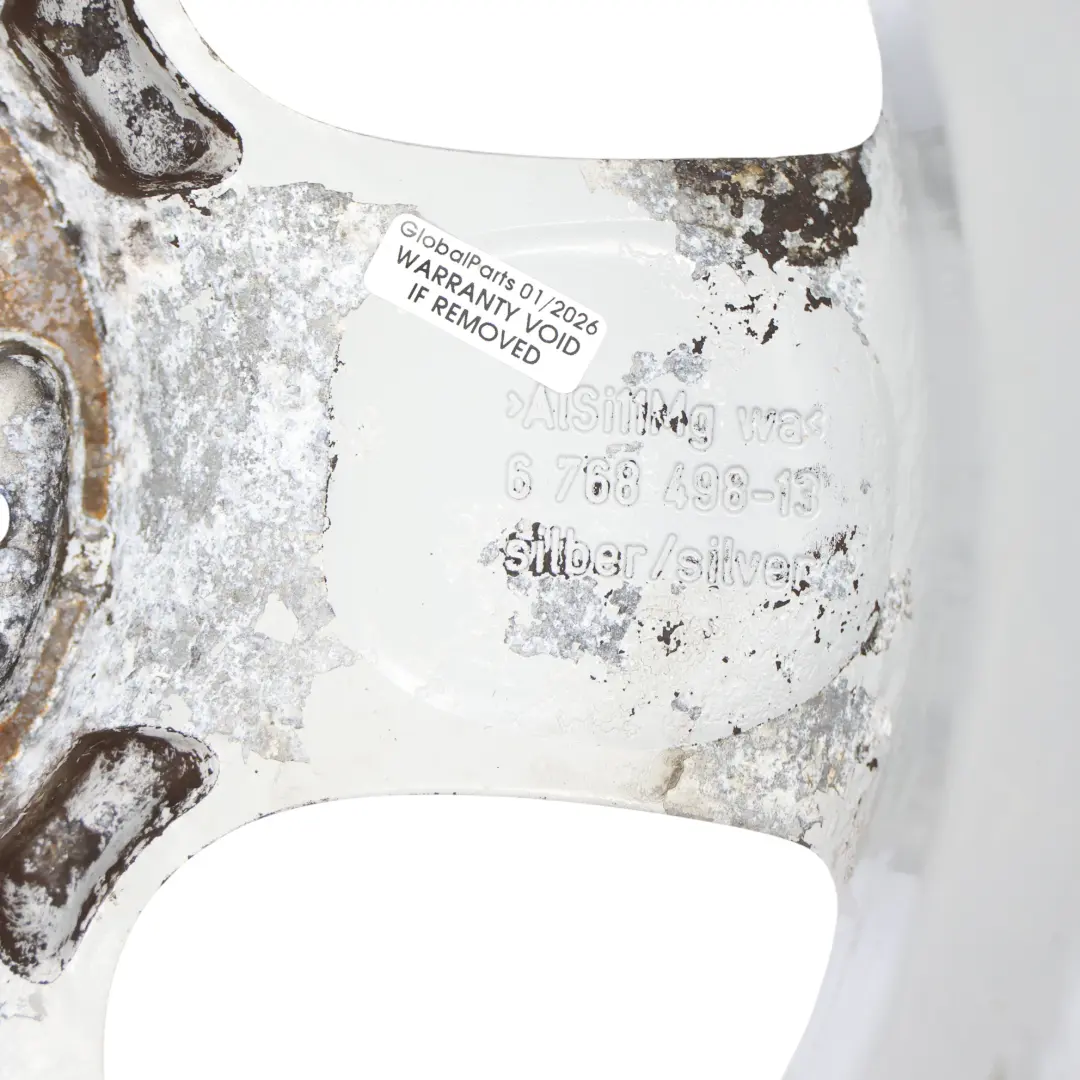 Alloy Rim 15" 5,5J 5-Start Spooler 100 to Mini Cooper One R50 R55 R56 Silver Wheel with Part number 6768498 Mini Cooper One R50 R55 R56 Silver Wheel Alloy Rim 15" 5,5J 5-Start Spooler 100 - SKU 6768498-3 - Part number 6768498