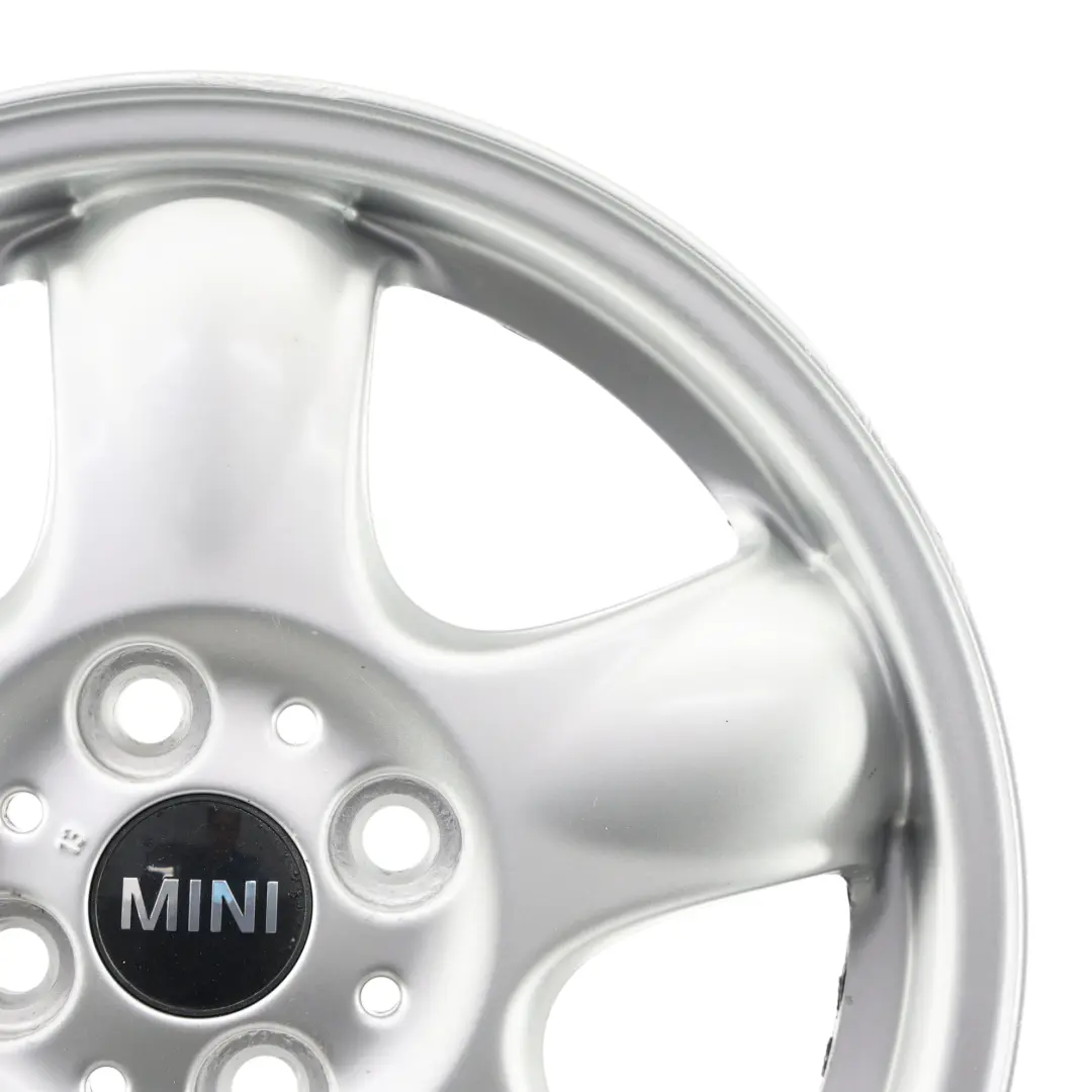Mini Cooper One R50 R55 R56 Silver Wheel Alloy Rim 15" 5,5J 5-Start Spooler 100 - SKU 6768498-3 - Part number 6768498