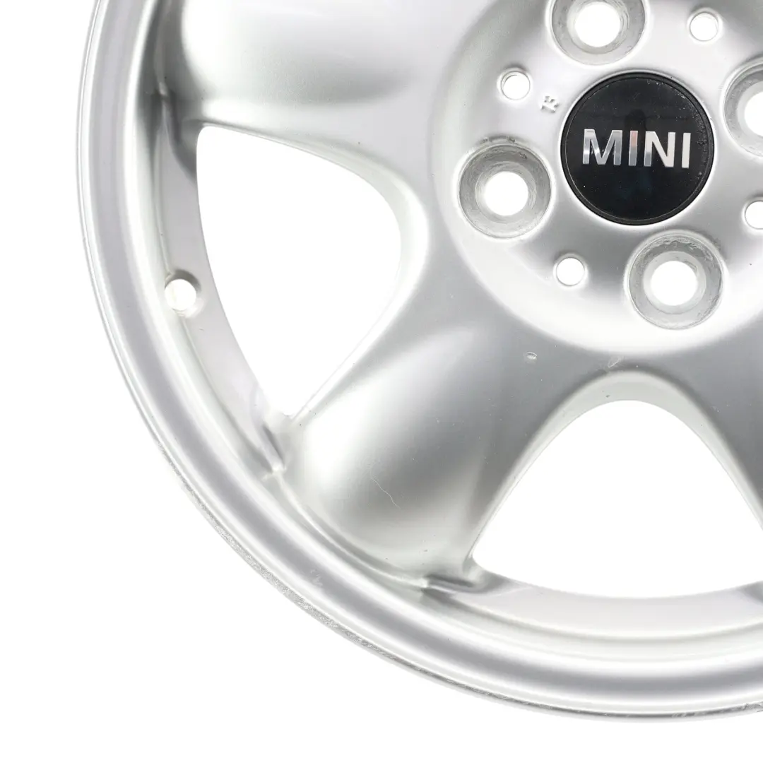 Mini Cooper One R50 R55 R56 Silver Wheel Alloy Rim 15" 5,5J 5-Start Spooler 100 - SKU 6768498-3 - Part number 6768498