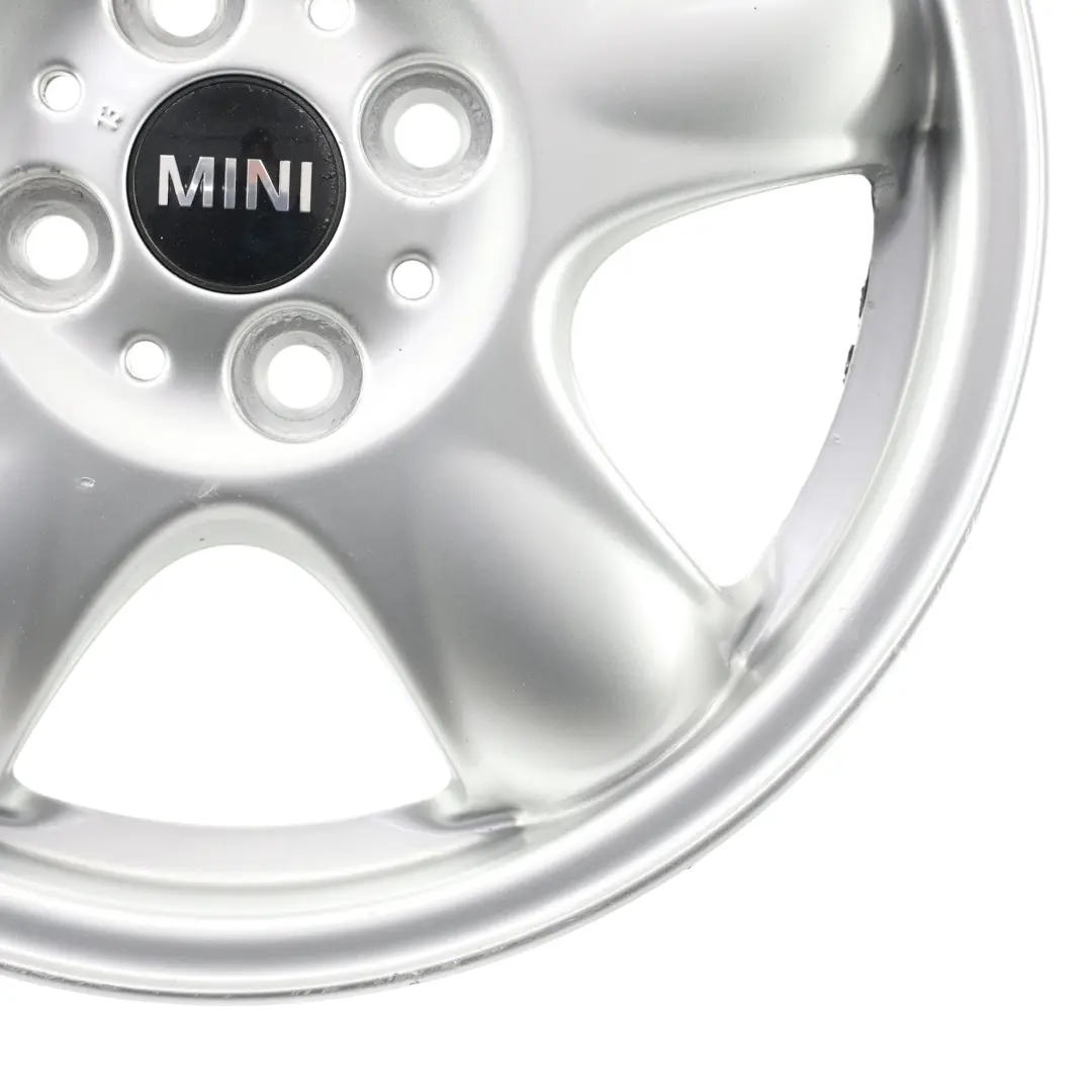 Mini Cooper One R50 R55 R56 Silver Wheel Alloy Rim 15" 5,5J 5-Start Spooler 100 - SKU 6768498-3 - Part number 6768498