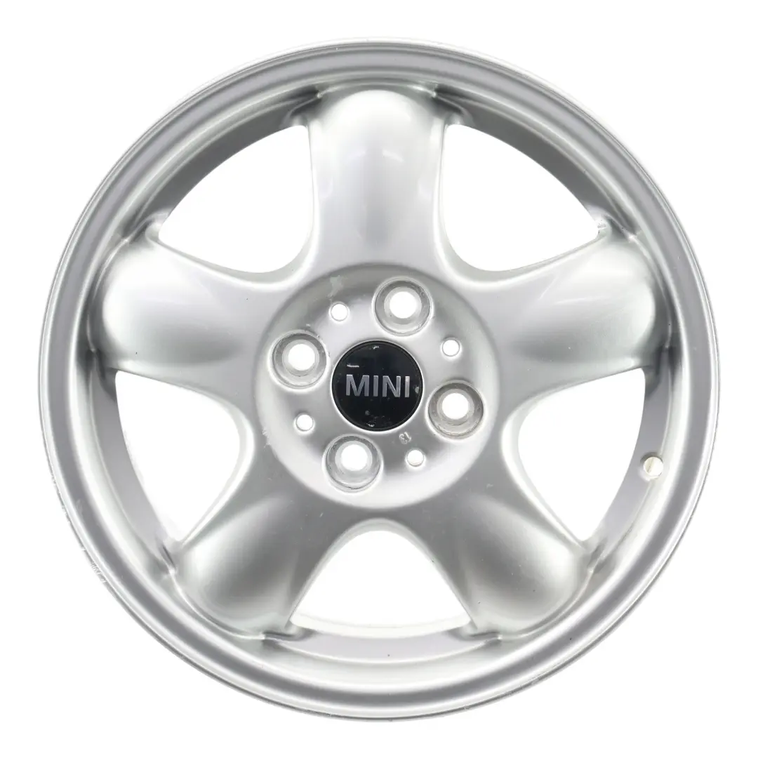 Mini Cooper One R50 R56 Silver Wheel Alloy Rim 15" 5-Start Spooler 100 - SKU 6768498-4 - Part number 6768498