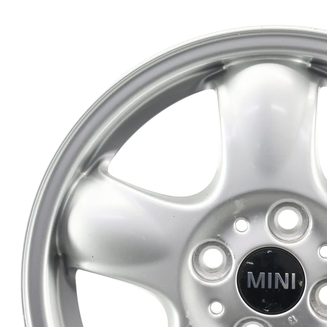 Alloy Rim 15" 5-Start Spooler 100 to Mini Cooper One R50 R56 Silver Wheel with Part number 6768498 Mini Cooper One R50 R56 Silver Wheel Alloy Rim 15" 5-Start Spooler 100 - SKU 6768498-4 - Part number 6768498