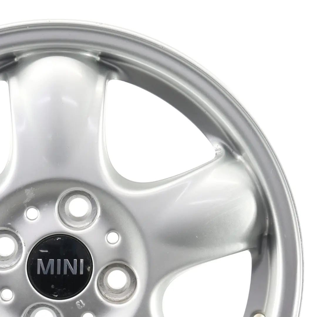 Alloy Rim 15" 5-Start Spooler 100 to Mini Cooper One R50 R56 Silver Wheel with Part number 6768498 Mini Cooper One R50 R56 Silver Wheel Alloy Rim 15" 5-Start Spooler 100 - SKU 6768498-4 - Part number 6768498