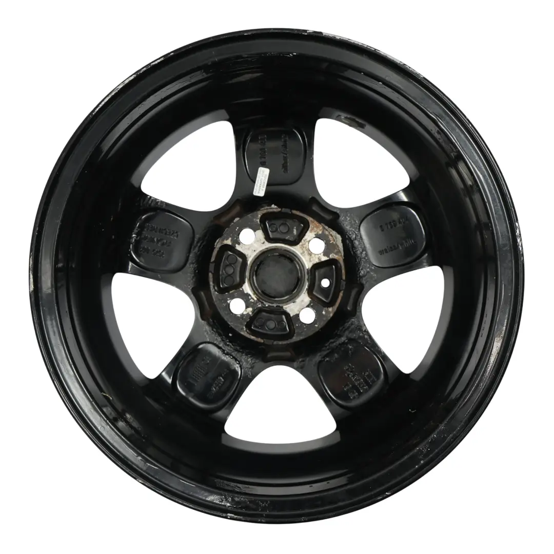 Cerchio in Lega Nero 15" 5-Start Spooler 100 per Mini Cooper One R50 R55 R56 con numero di parte 6768498 Mini Cooper One R50 R55 R56 Cerchio in Lega Nero 15" 5-Start Spooler 100 - SKU 6768498-6 - Numero di parte 6768498