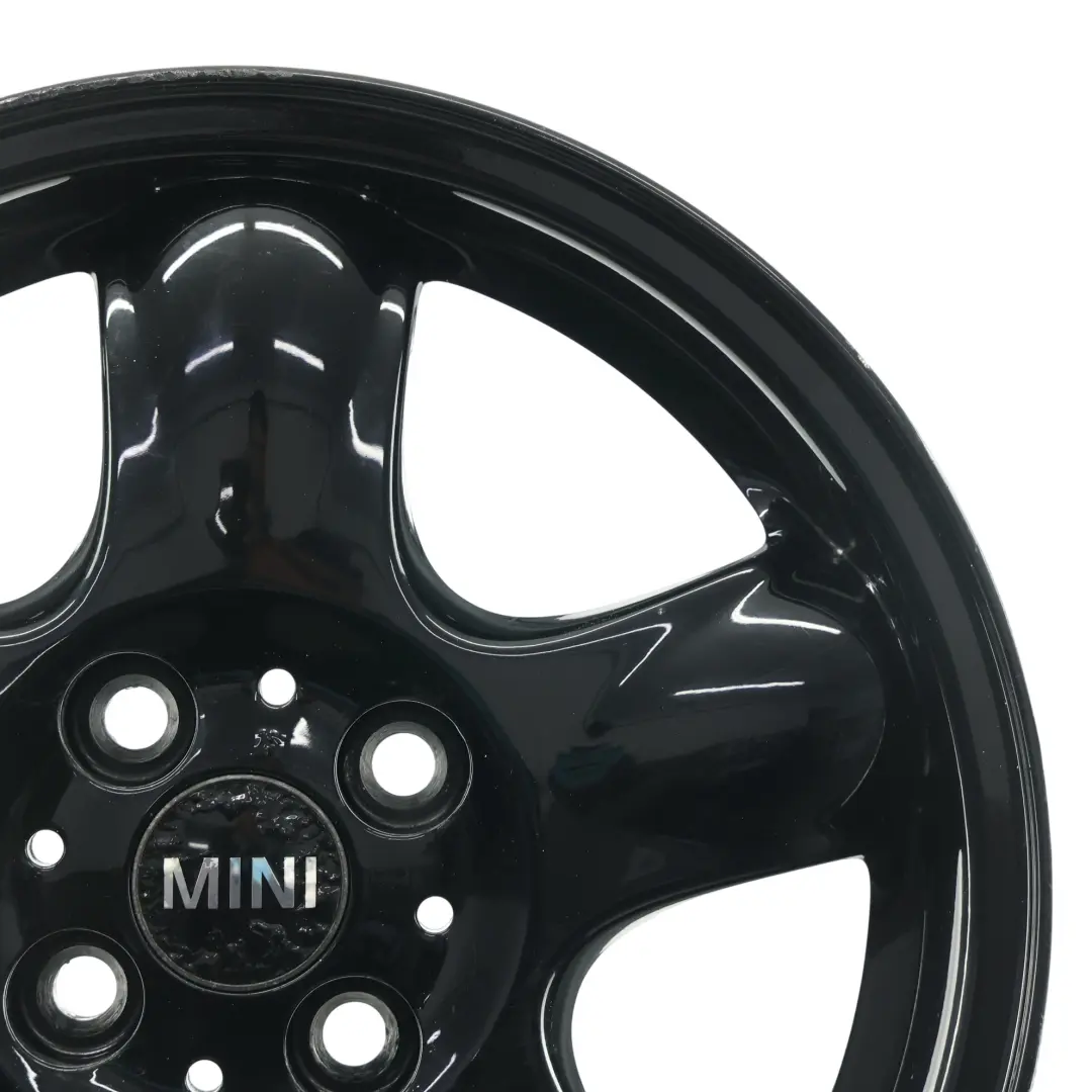 Alloy Rim 15" 5-Start Spooler 100 to Mini Cooper One R50 R55 R56 Black Wheel with Part number 6768498 Mini Cooper One R50 R55 R56 Black Wheel Alloy Rim 15" 5-Start Spooler 100 - SKU 6768498-6 - Part number 6768498