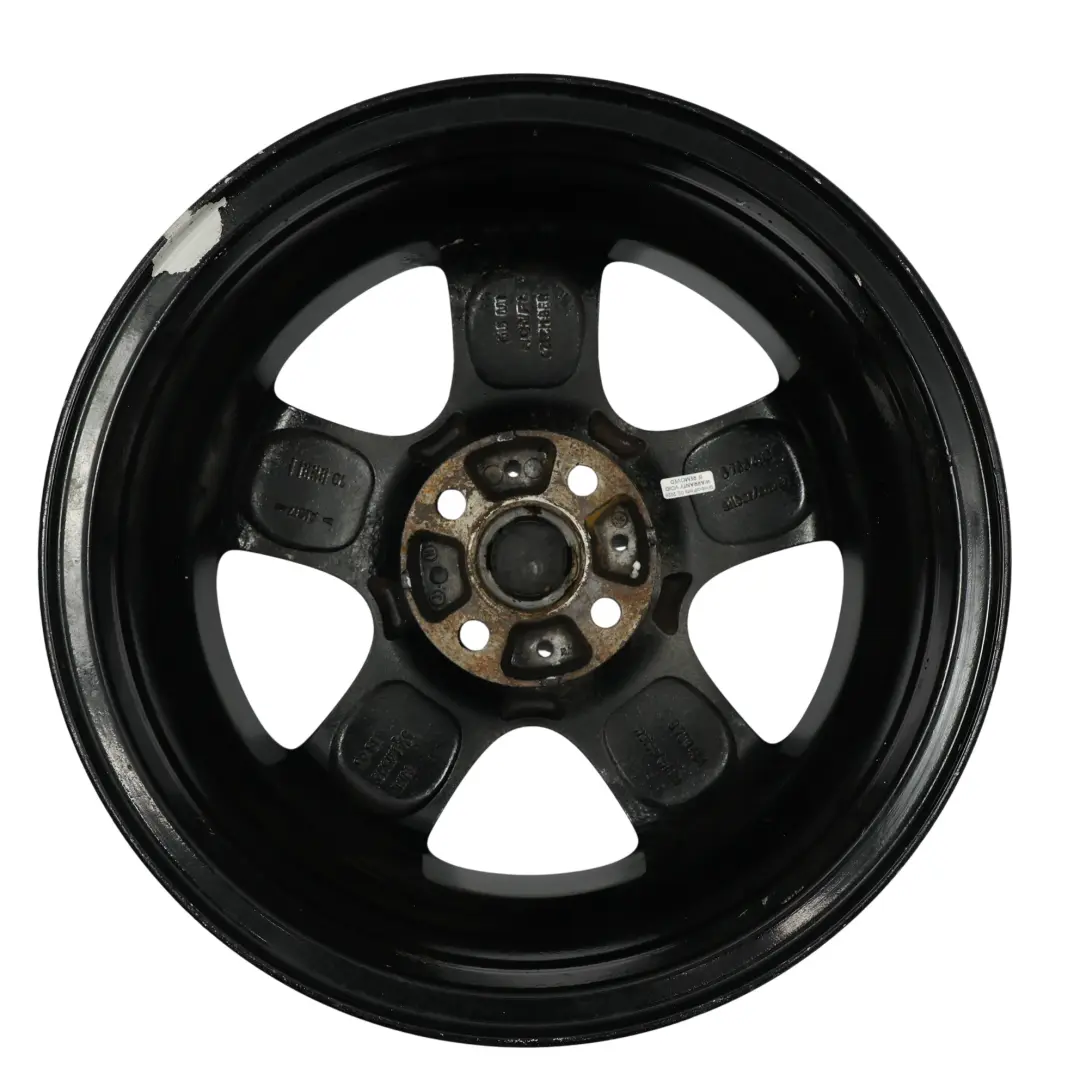 Cerchio In Lega Nero 15" 5-Start Spooler 100 per Mini Cooper One R50 R55 R56 con numero di parte 6768498 Mini Cooper One R50 R55 R56 Cerchio In Lega Nero 15" 5-Start Spooler 100 - SKU 6768498-9 - Numero di parte 6768498