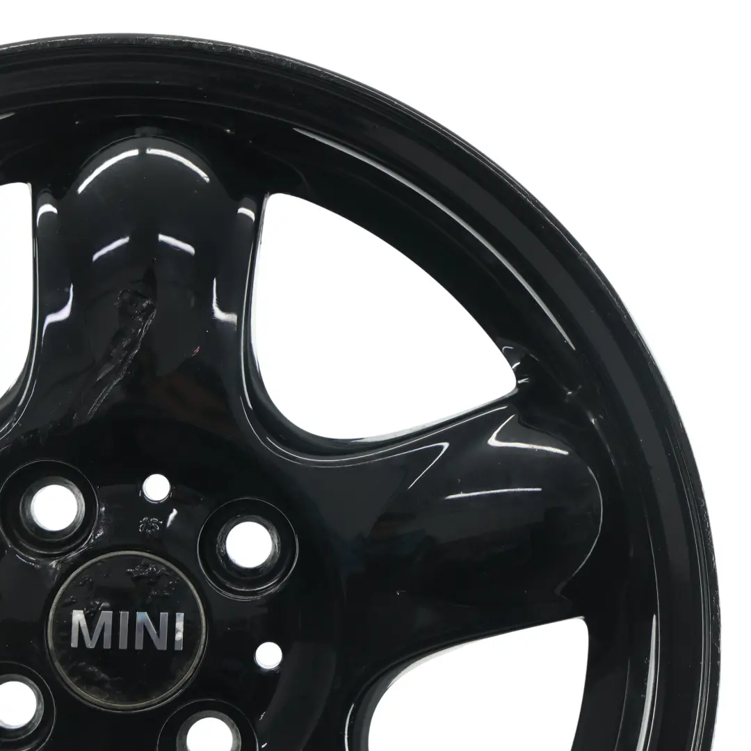 Mini Cooper One R50 R55 R56 Black Wheel Alloy Rim 15" 5-Start Spooler 100 - SKU 6768498-9 - Part number 6768498