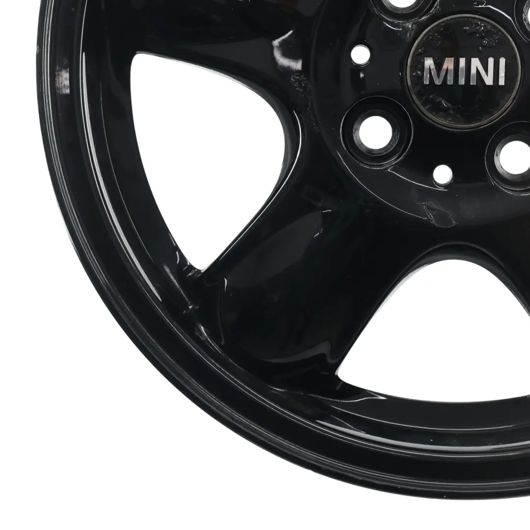 Mini Cooper One R50 R55 R56 Jante alliage noire 15" 5-Start Spooler 100 - SKU 6768498-9 - Numéro de pièce 6768498
