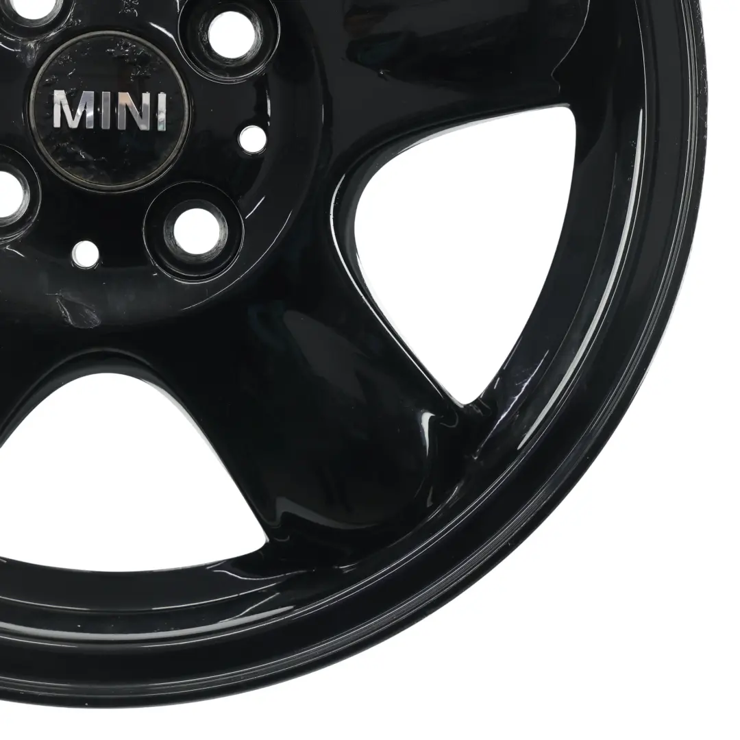 Mini Cooper One R50 R55 R56 Jante alliage noire 15" 5-Start Spooler 100 - SKU 6768498-9 - Numéro de pièce 6768498