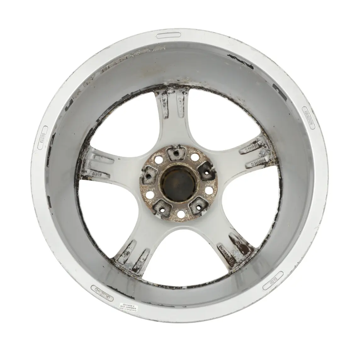 BMW E81 E87 Cerchio Posteriore Lega Argento 18" 8J ET:49 Styling 179 - SKU 6768561-2 - Numero di parte 6768561