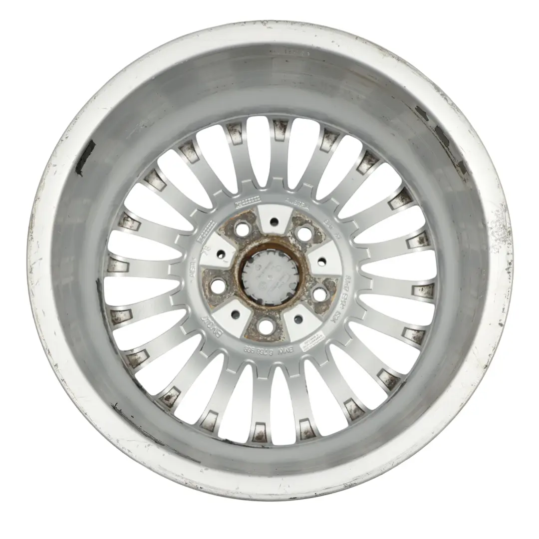llanta de aleación de plata 17 "ET:34 8J Spider Spoke 187 para BMW E90 E91 con número de pieza 6768969 BMW E90 E91 llanta de aleación de plata 17 "ET:34 8J Spider Spoke 187 - SKU 6768969-1 - Número de pieza 6768969