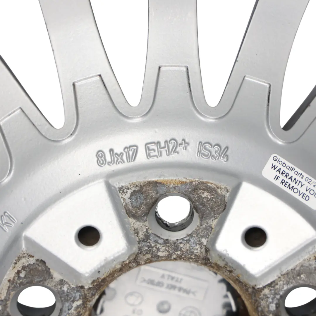 BMW E90 E91 llanta de aleación de plata 17 "ET:34 8J Spider Spoke 187 - SKU 6768969-1 - Número de pieza 6768969