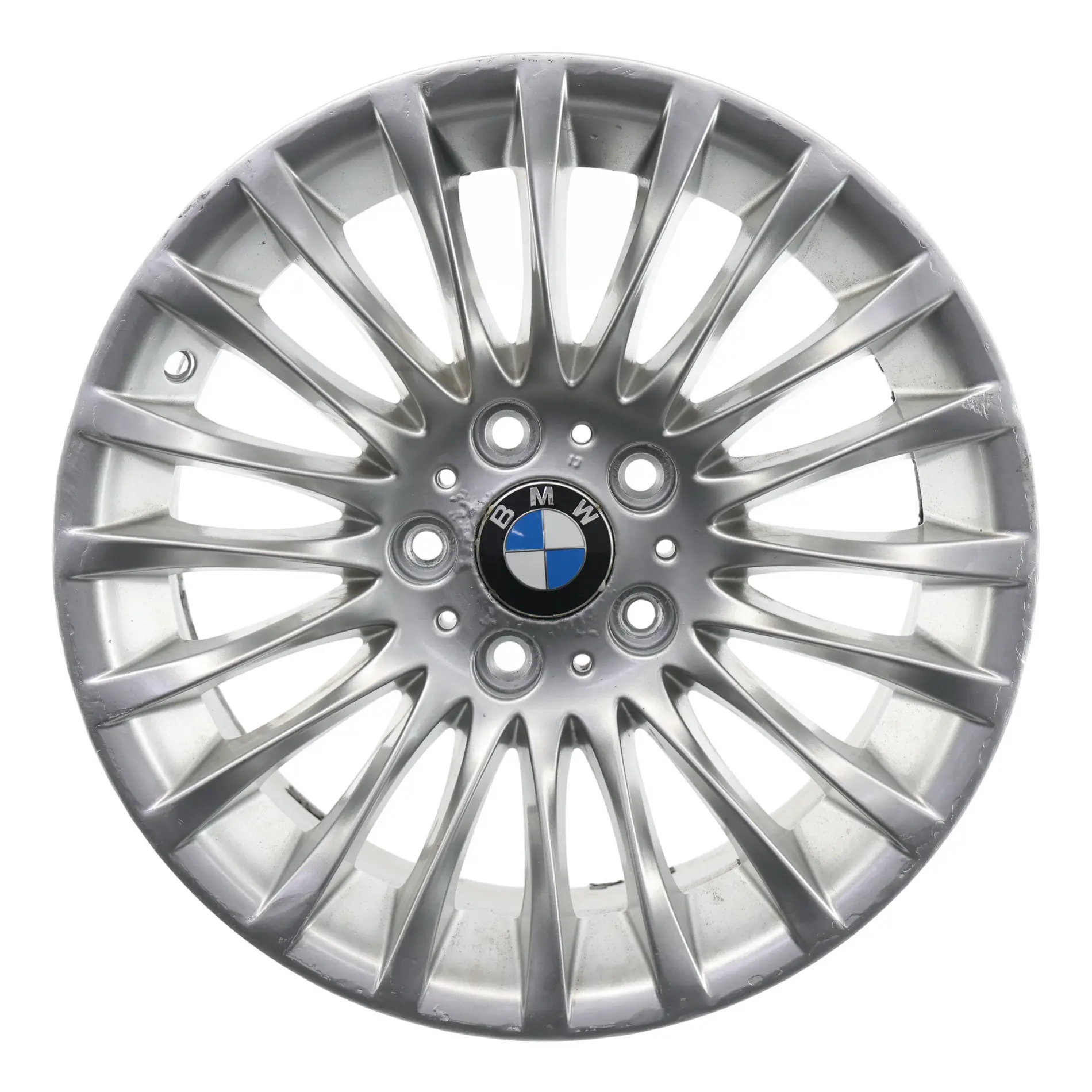 BMW E90 E91 Silberne Leichtmetallfelge 17" ET:34 8J Spider Speiche 187 6768969