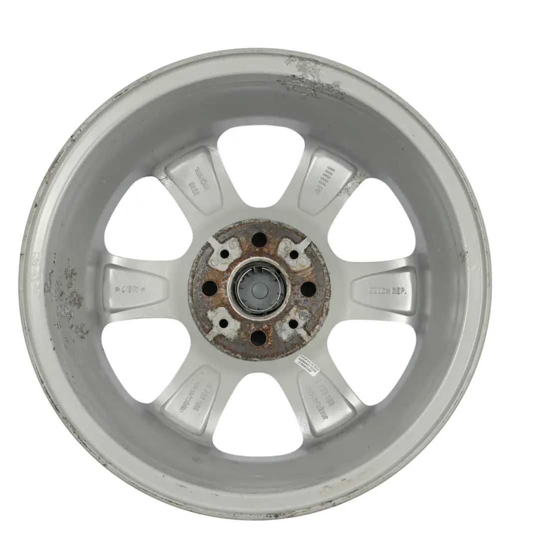 Alloy Rim 15" ET:45 5,5J Rotator Spoke 101 to Mini One R50 R56 Silver Wheel with Part number 6769405 Mini One R50 R56 Silver Wheel Alloy Rim 15" ET:45 5,5J Rotator Spoke 101 - SKU 6769405-2 - Part number 6769405