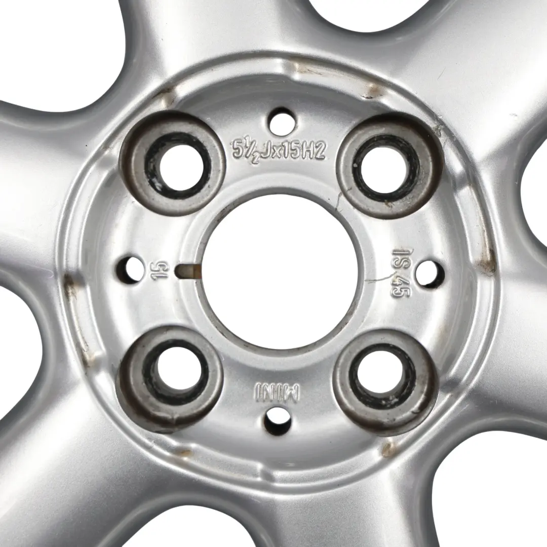 Mini One R50 R56 Cerchi Lega Argento 15" ET:45 5,5J Rotator Spoke 101 - SKU 6769405-2 - Numero di parte 6769405
