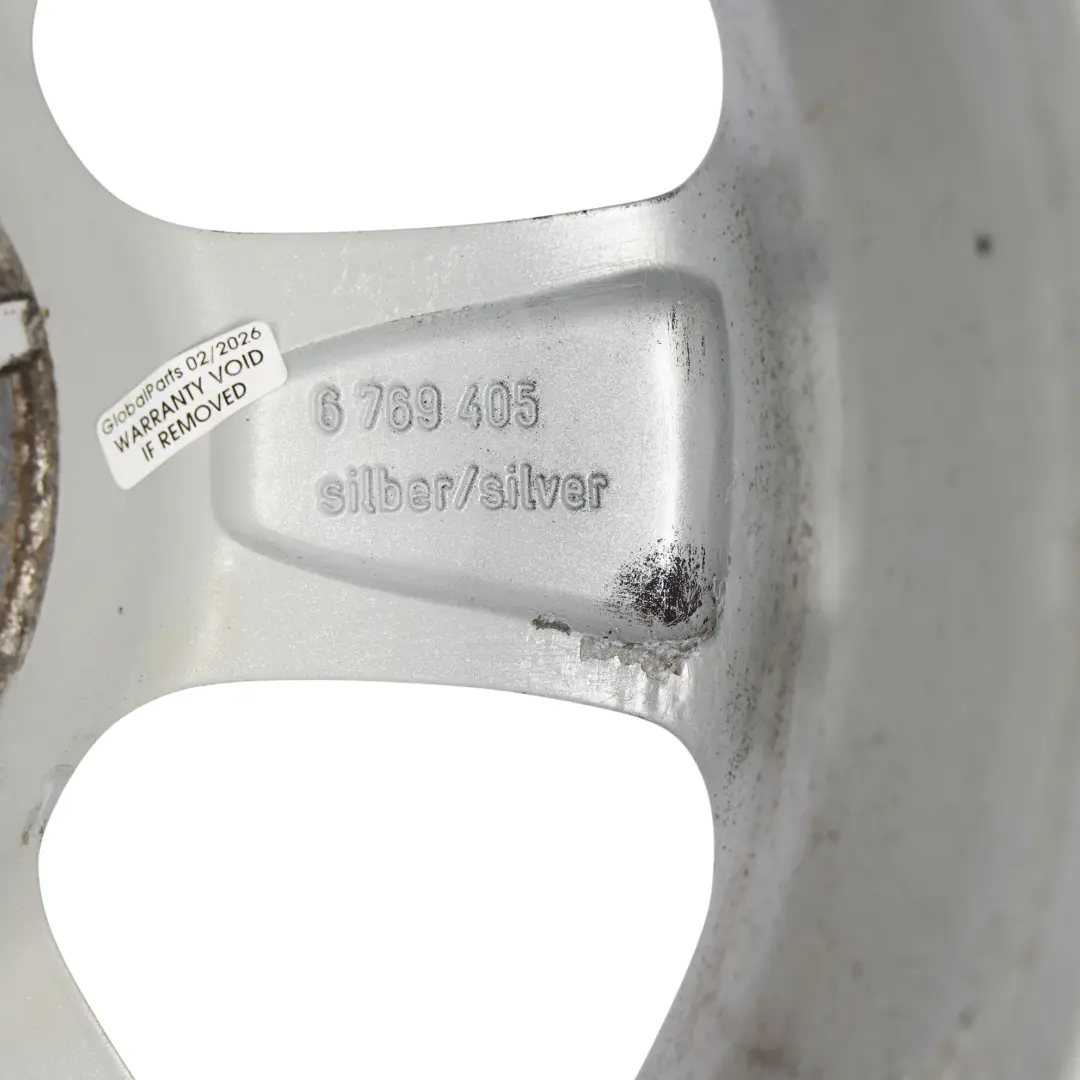 Alloy Rim 15" ET:45 5,5J Rotator Spoke 101 to Mini R50 R56 Silver Wheel with Part number 6769405 Mini R50 R56 Silver Wheel Alloy Rim 15" ET:45 5,5J Rotator Spoke 101 - SKU 6769405-3 - Part number 6769405