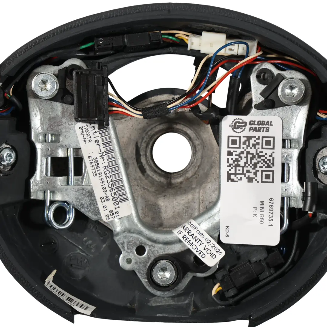 Leather Sport Steering Wheel Steptronic to Mini Cooper R50 R52 R53 NEW Black with Part number 6769735 Mini Cooper R50 R52 R53 NEW Black Leather Sport Steering Wheel Steptronic - SKU 6769735-1 - Part number 6769735