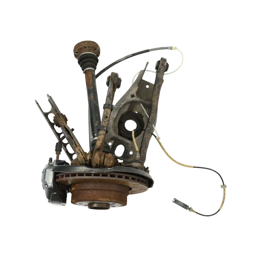 BMW E90 335i N54 Noga Zawieszenia Lewa Tylna Zwrotnica Piasta Zacisk Tarcza - SKU 6774807-26 - Numer Części 6774807